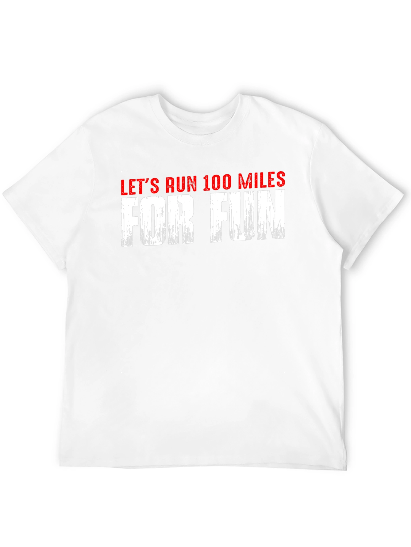 Black Let's Run 100 Miles For Fun Black T-Shirt view 12