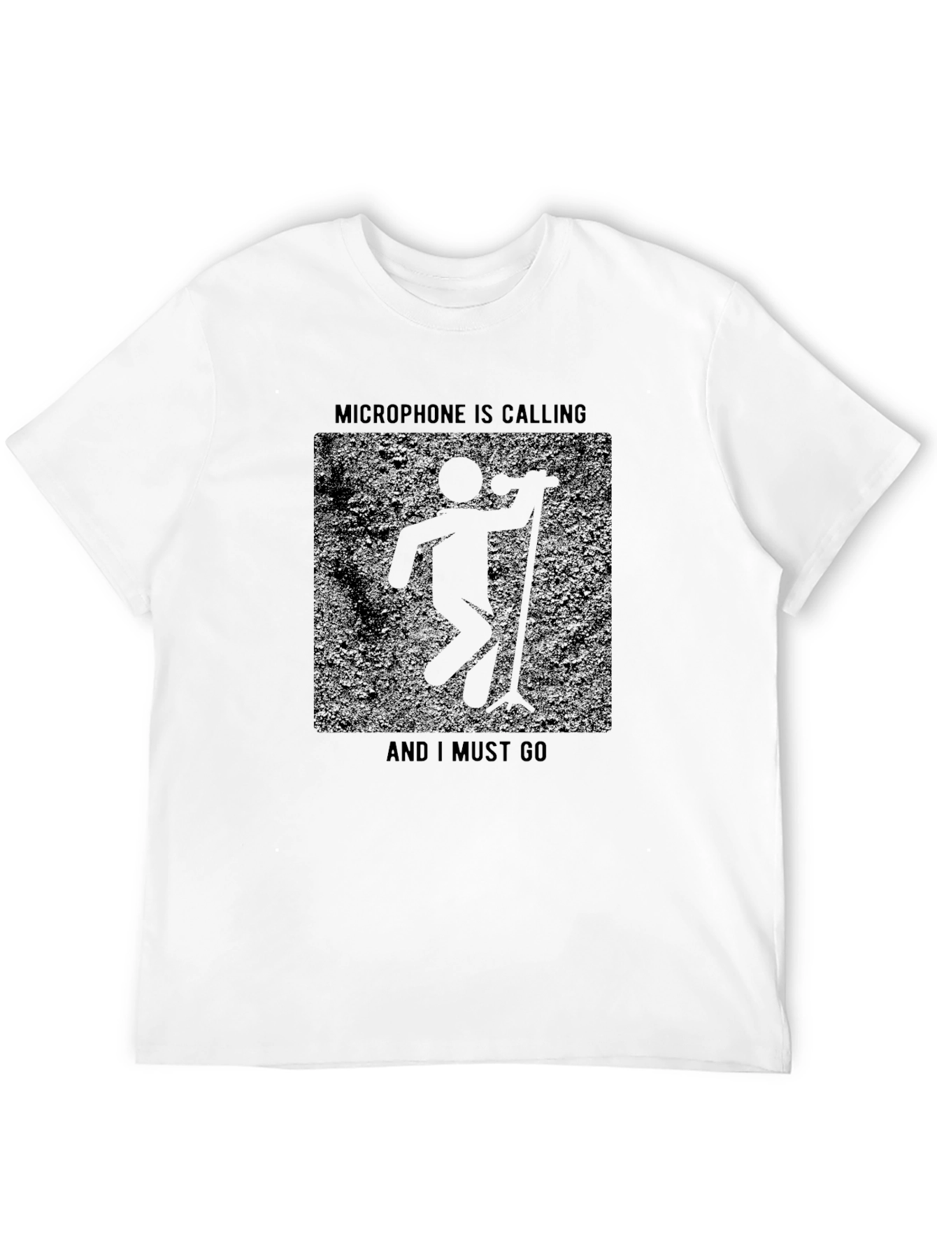 Black Microphone Calling T-Shirt - Singer Musician Tee view 12
