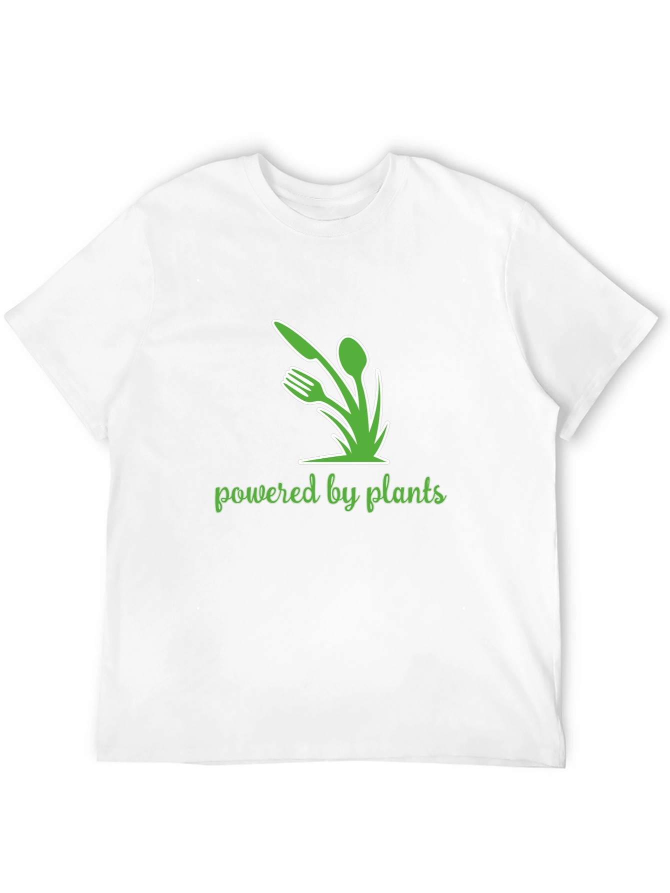 Black Powered By Plants Graphic Tee - Vegan Lifestyle Shirt view 12