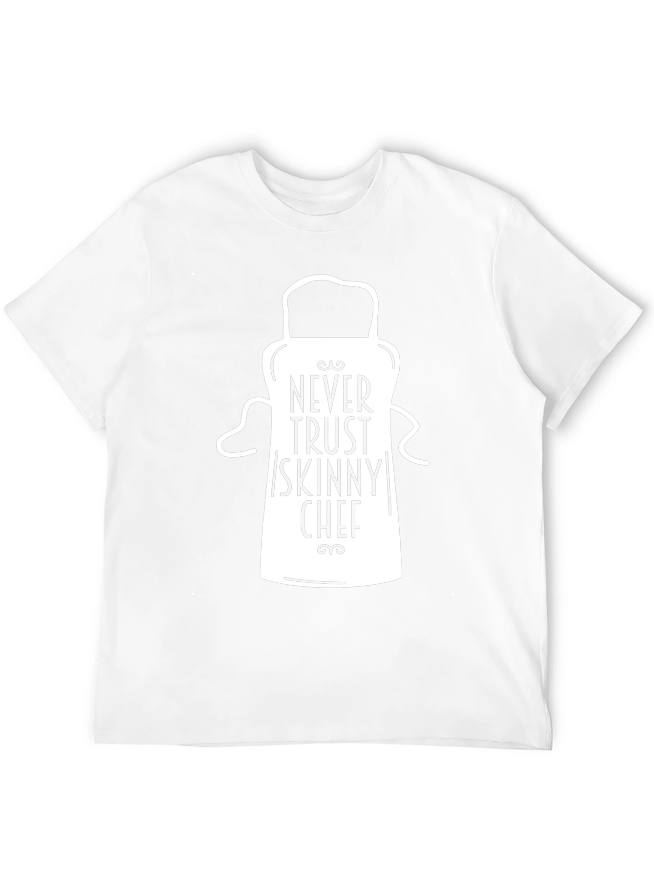 Black Never Trust Skinny Chef Graphic Tee - Unisex Black T-Shirt view 12
