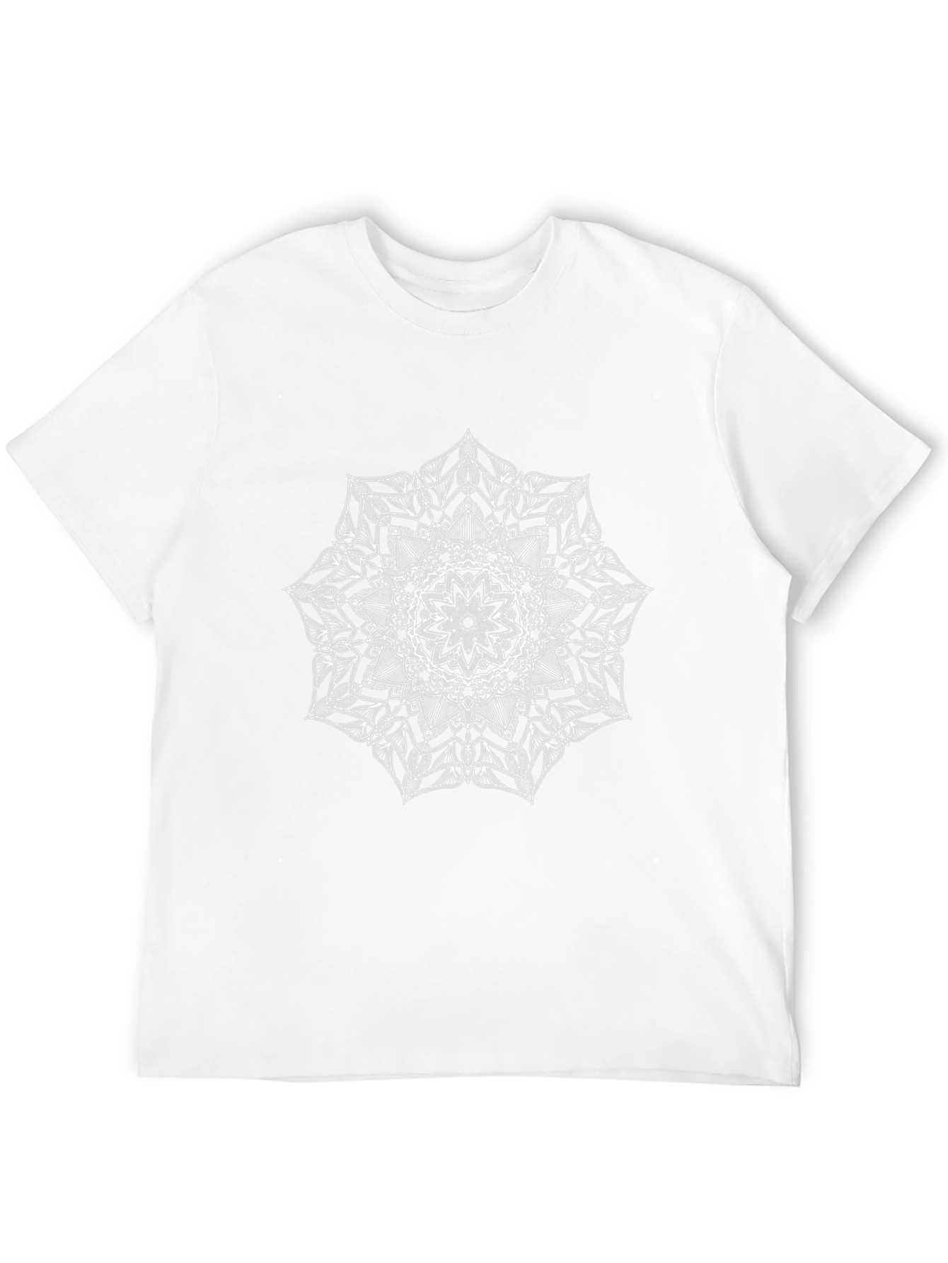 Black Mandala Graphic Tee - Black Cotton Blend Casual Wear view 12