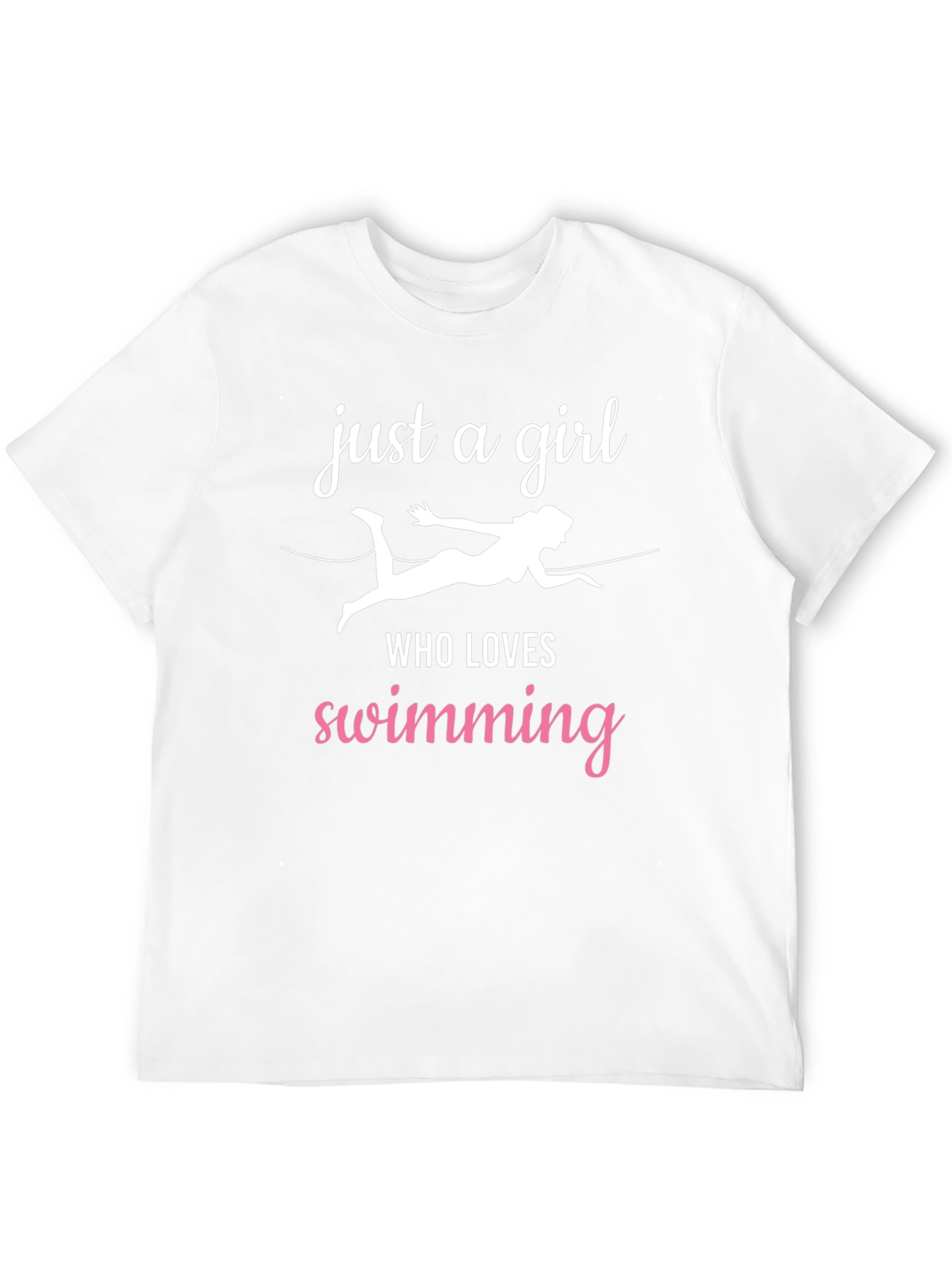 Black Just a Girl Who Loves Swimming T-Shirt view 12