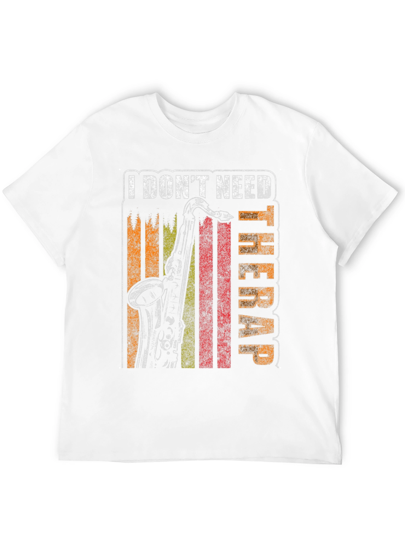 Black I Don't Need Therapy Saxophone T-Shirt view 12