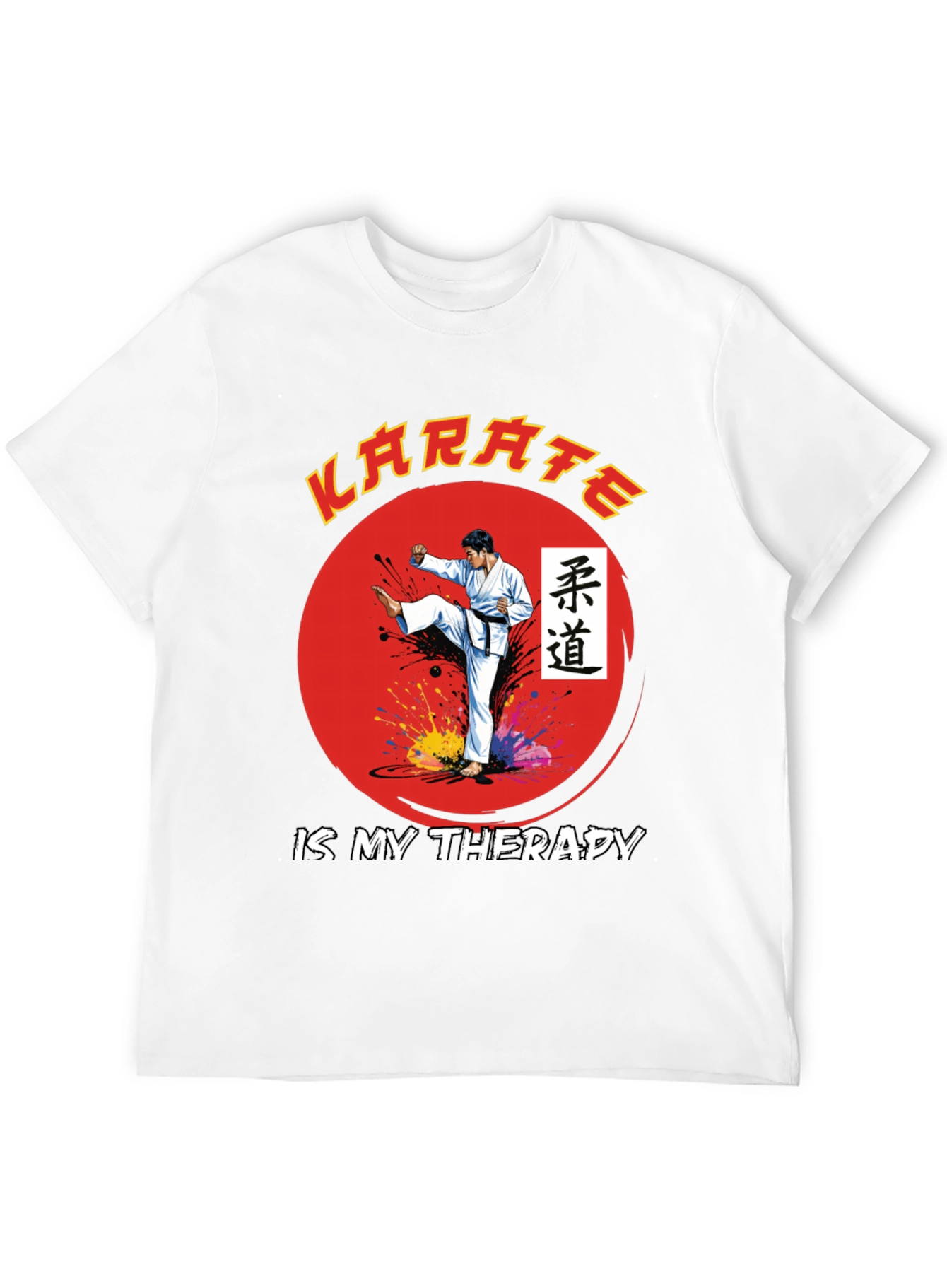 Black Karate is My Therapy Black T-Shirt view 12