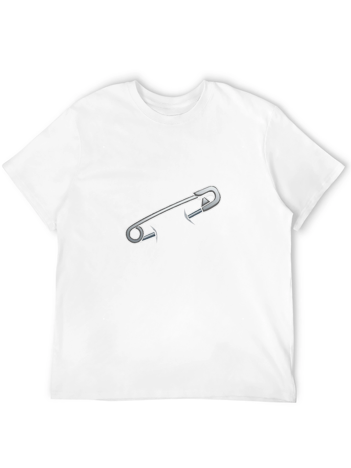Black Safety Pin Graphic Tee - Black Cotton Comfort view 12