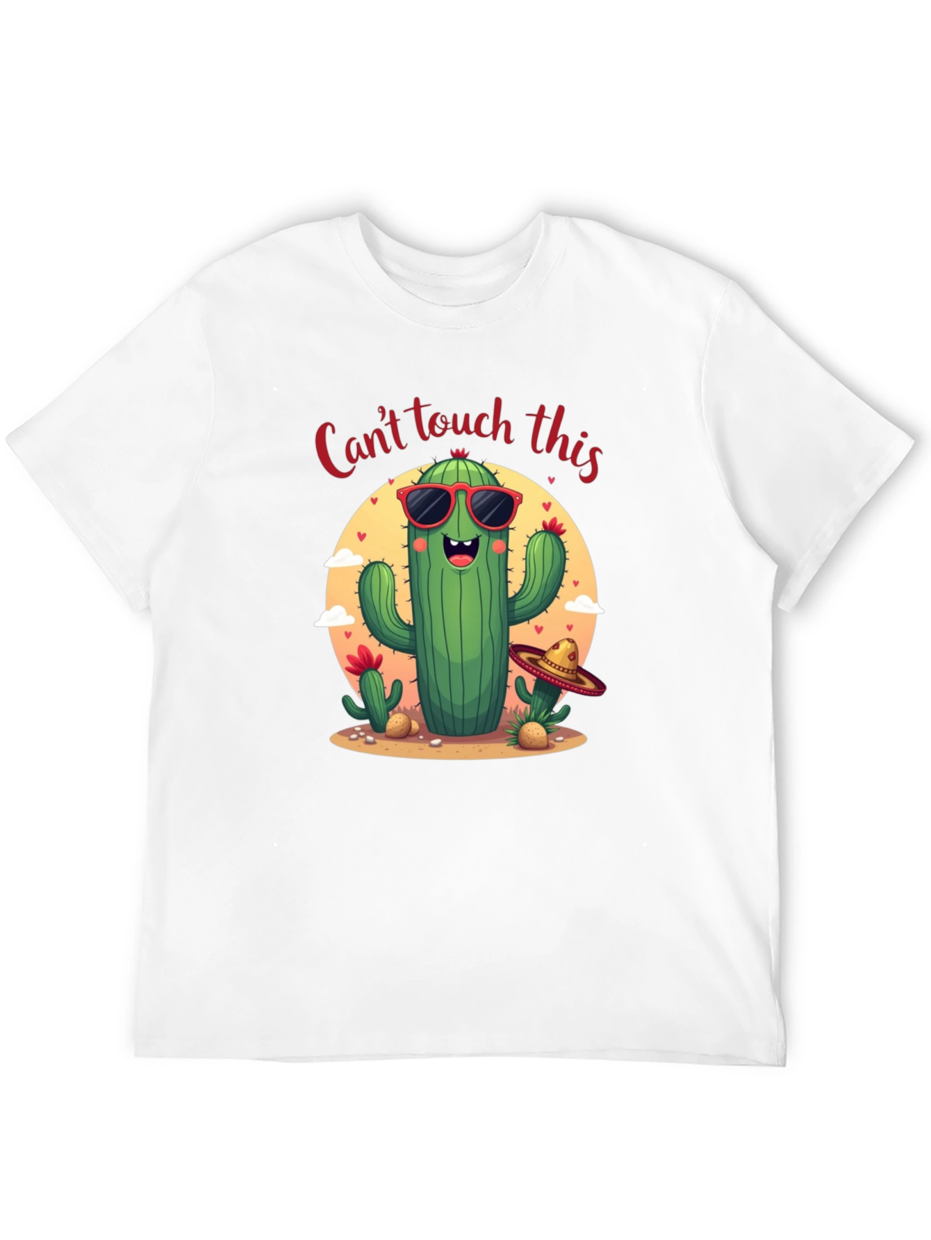 Black Funny Cactus Graphic Tee - "Can't Touch This" view 12
