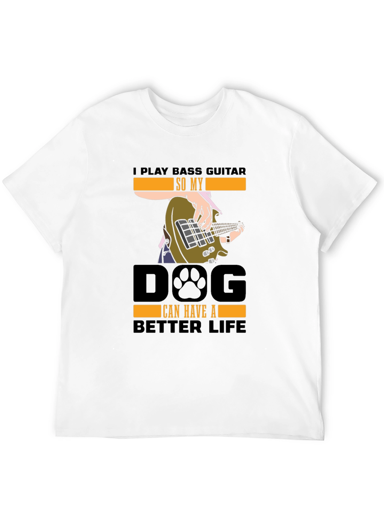 Black Bass Guitar Dog Lover T-Shirt view 12