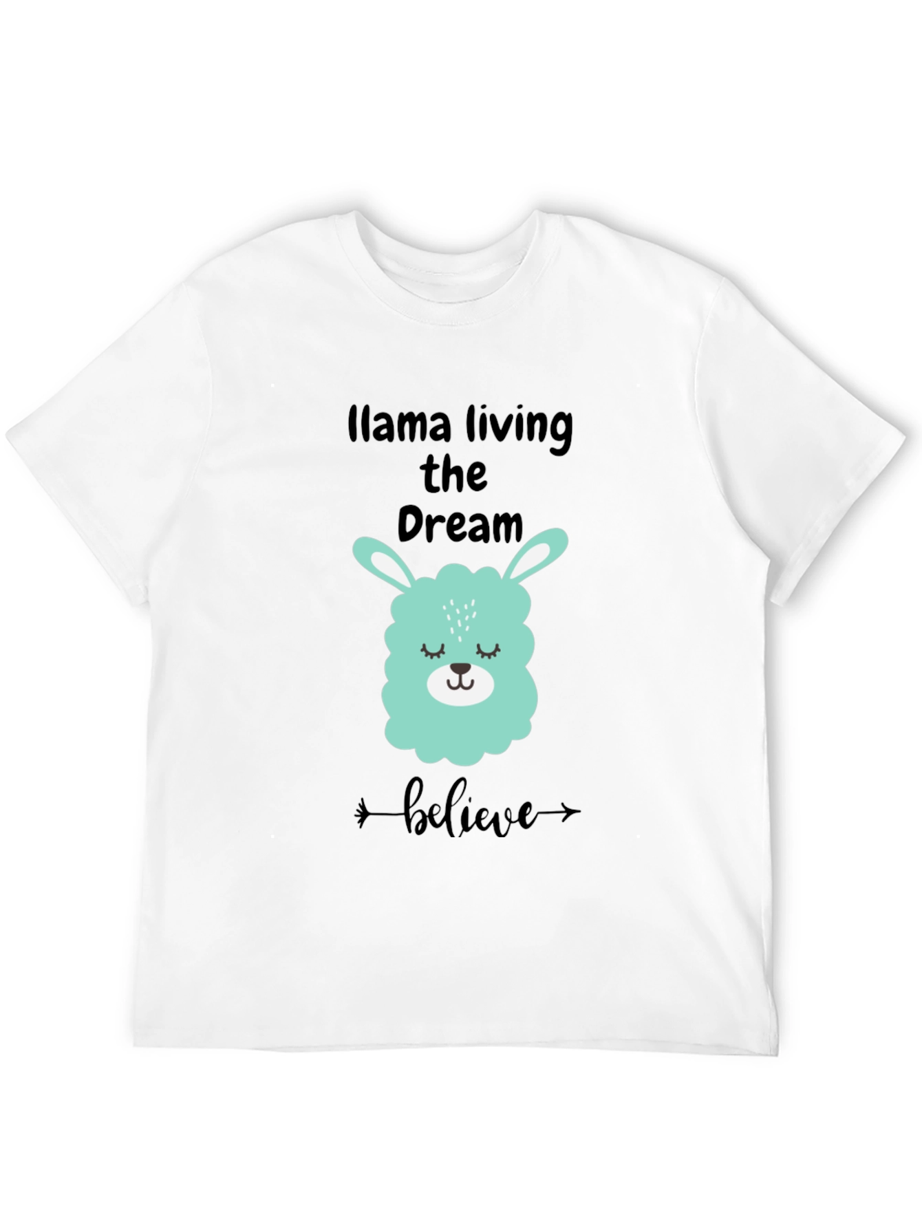 Black Llama Living the Dream Black Graphic Tee view 12