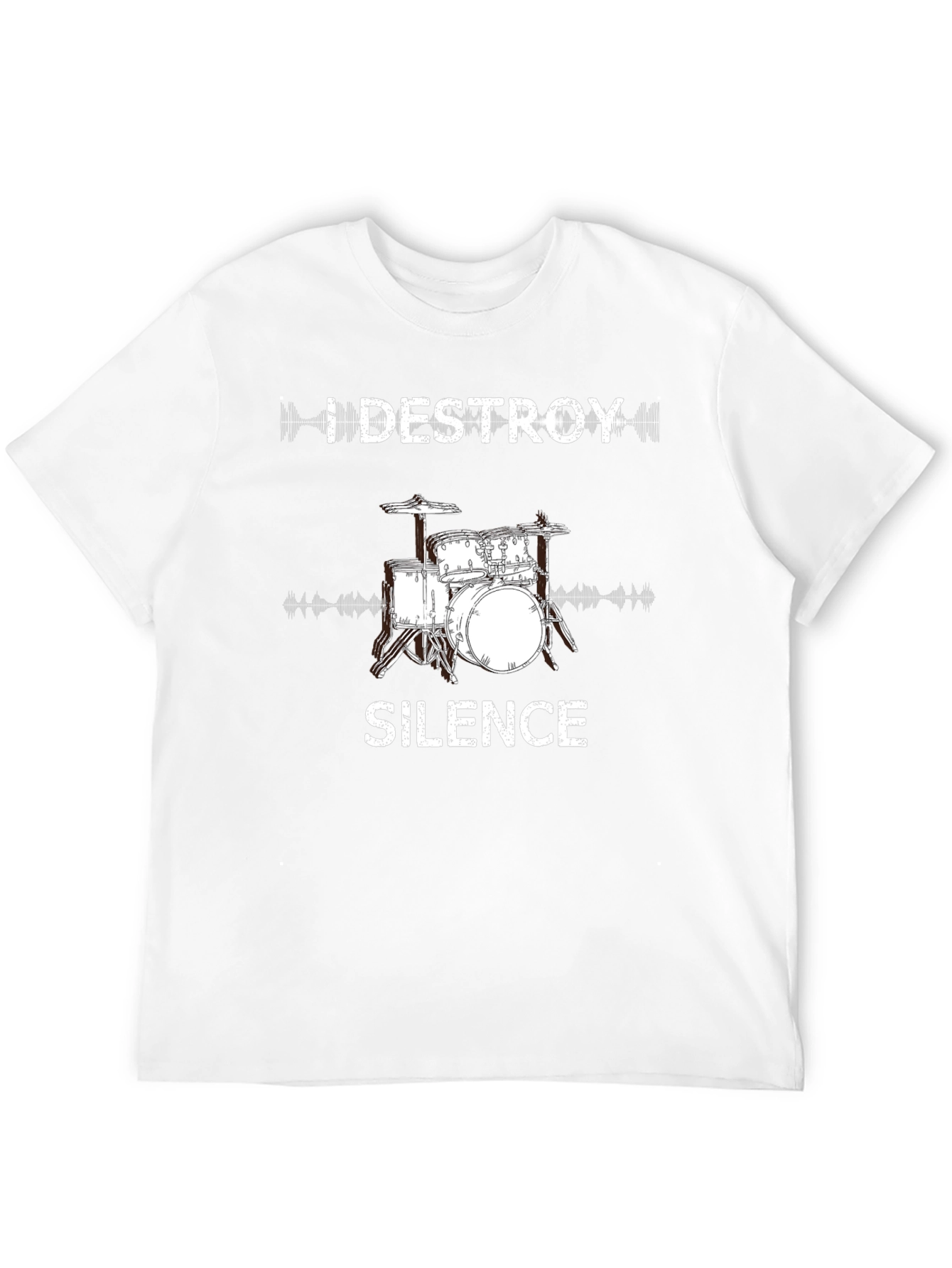Black I DESTROY SILENCE Drummer T-Shirt - Musician Tee view 12