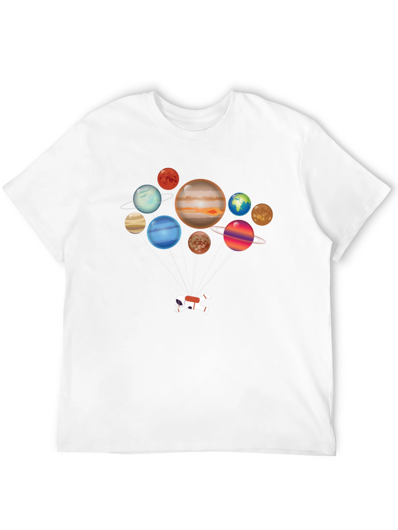 Black Planets Astronaut Graphic T-Shirt view 12