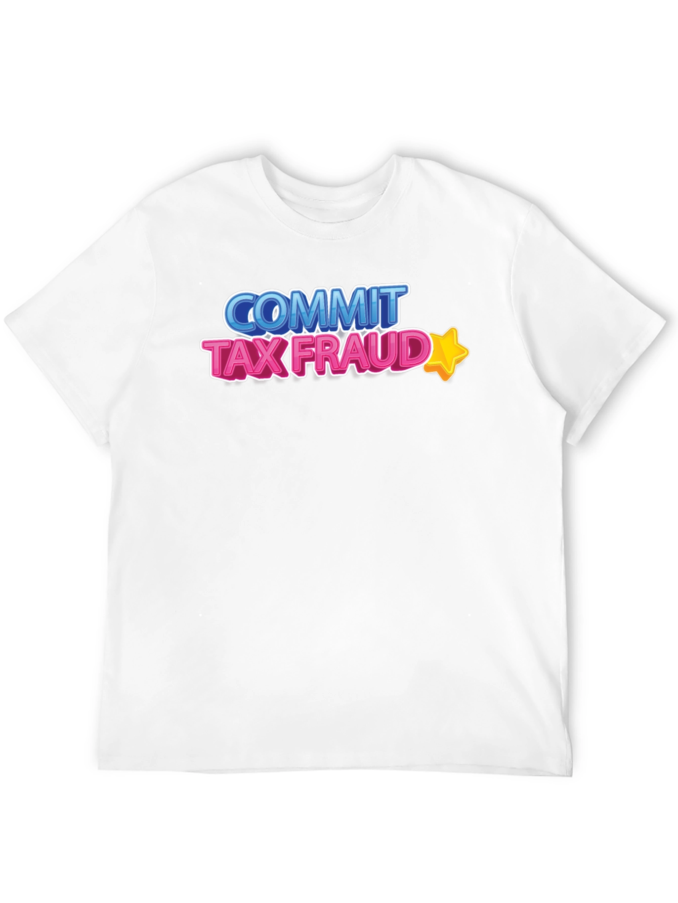 Black Commit Tax Fraud T-Shirt - Novelty Graphic Tee view 12