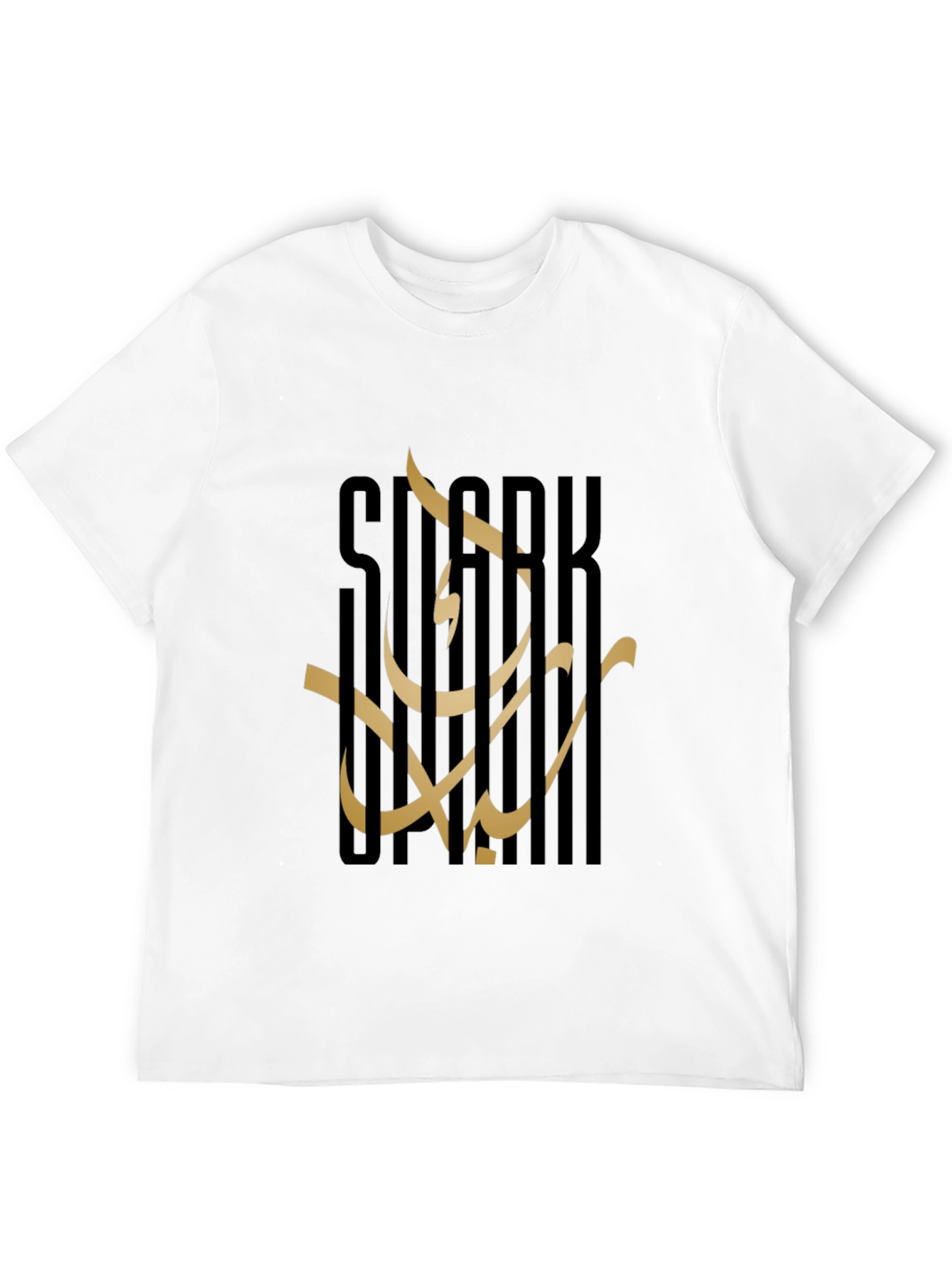 Black Sleek Black T-Shirt with Arabic Calligraphy Design view 12