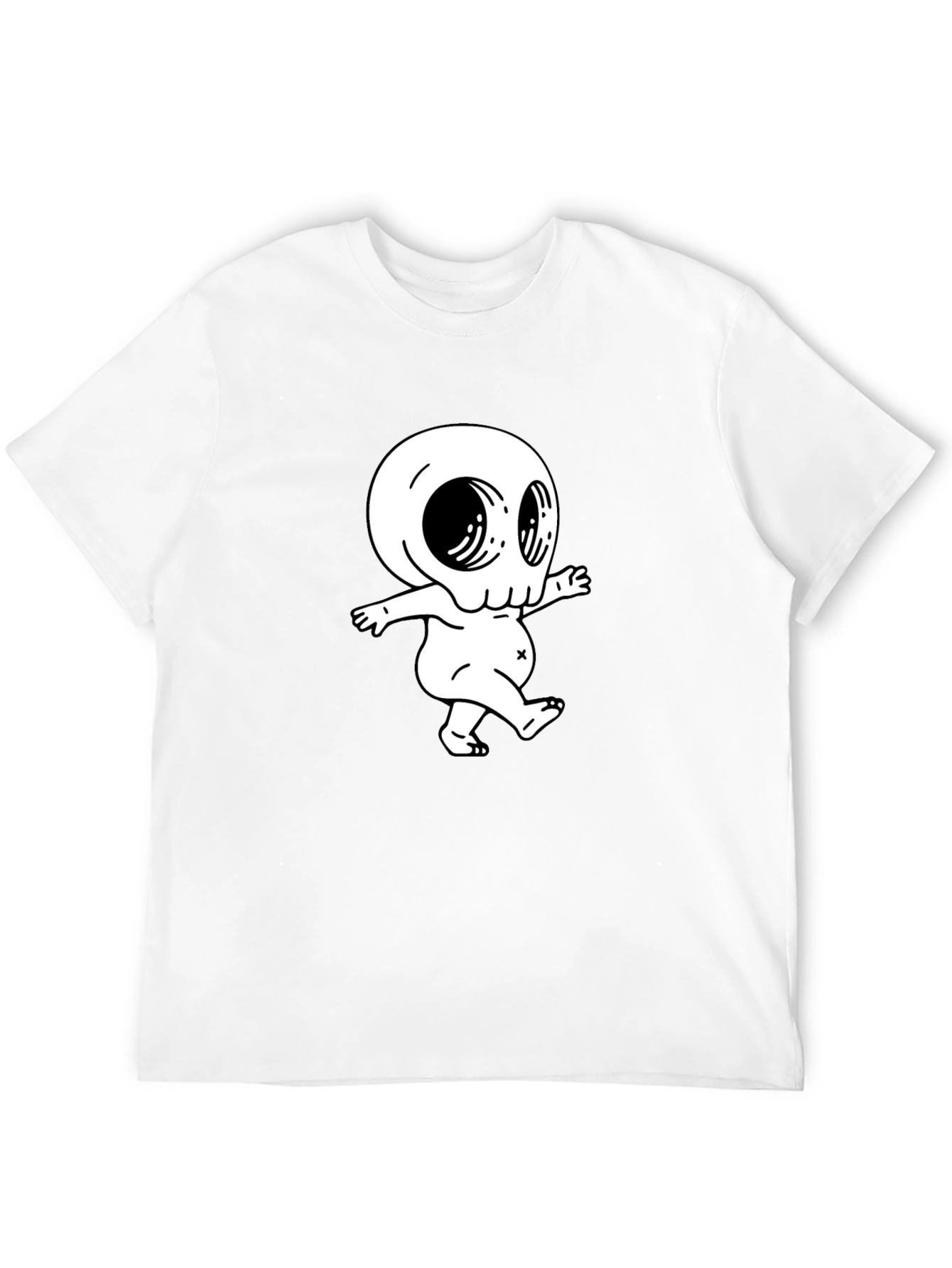 Black Cool Black Tee with Spooky Baby Skull view 12