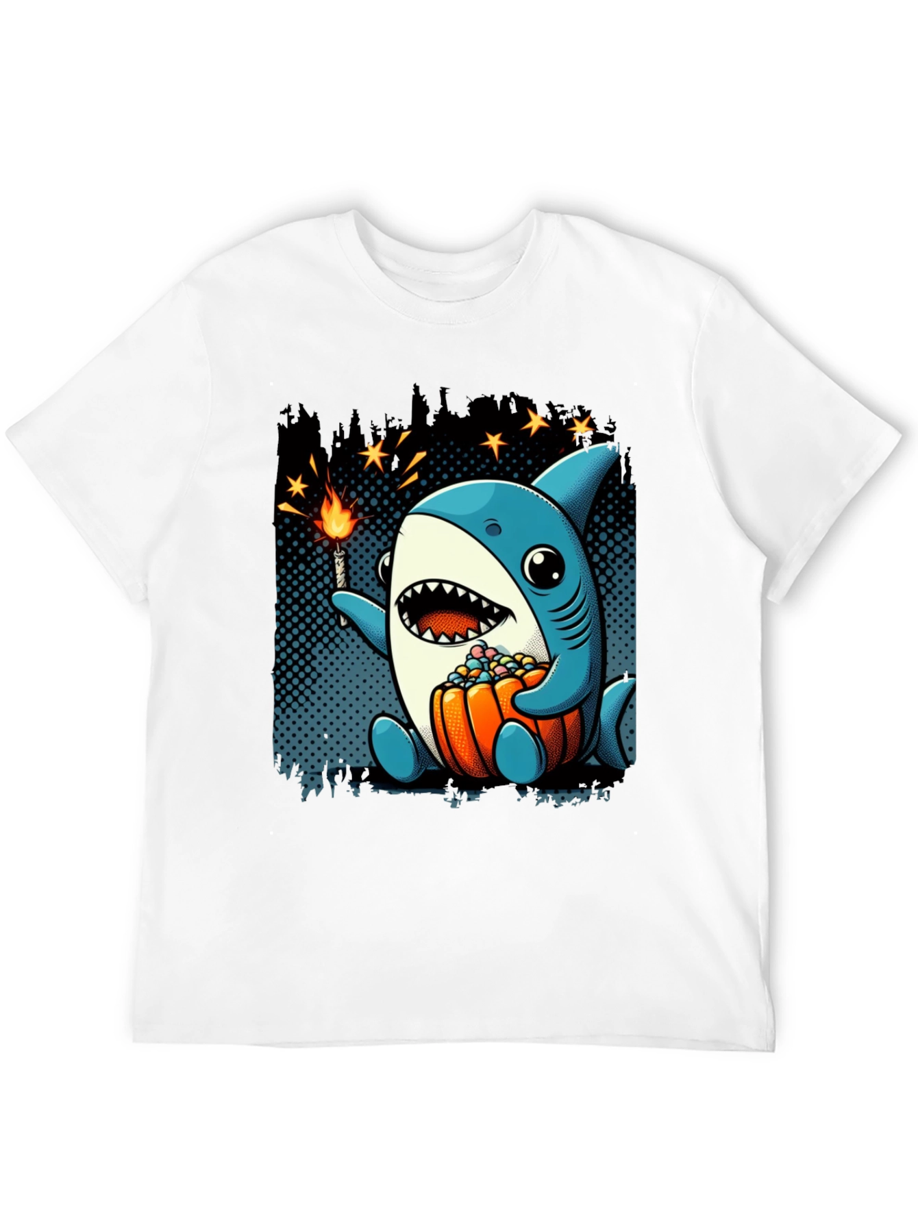 Black Shark Halloween T-Shirt view 12