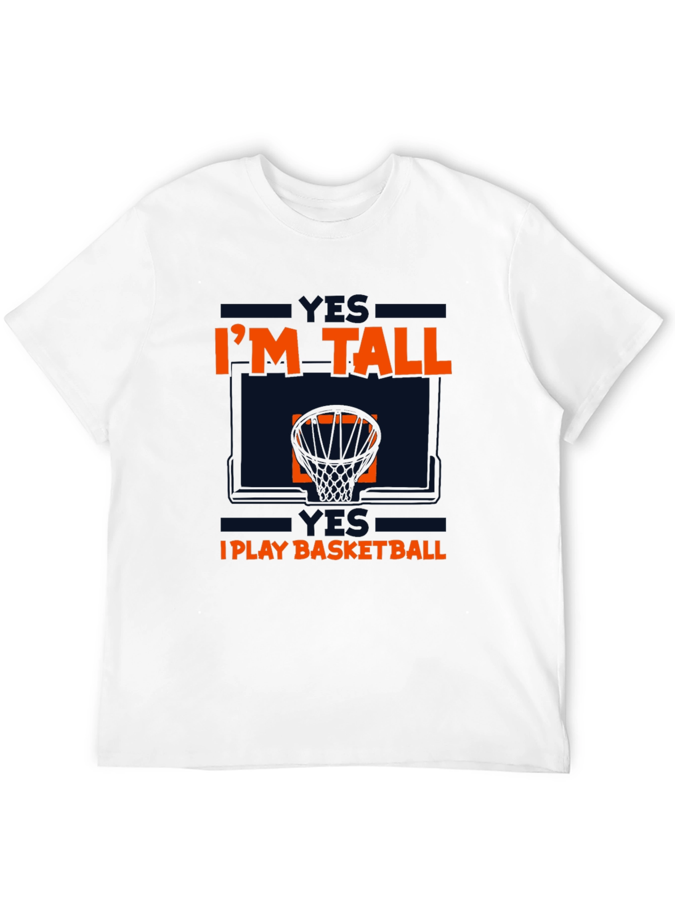 Black I'm Tall, I Play Basketball Graphic Tee view 12
