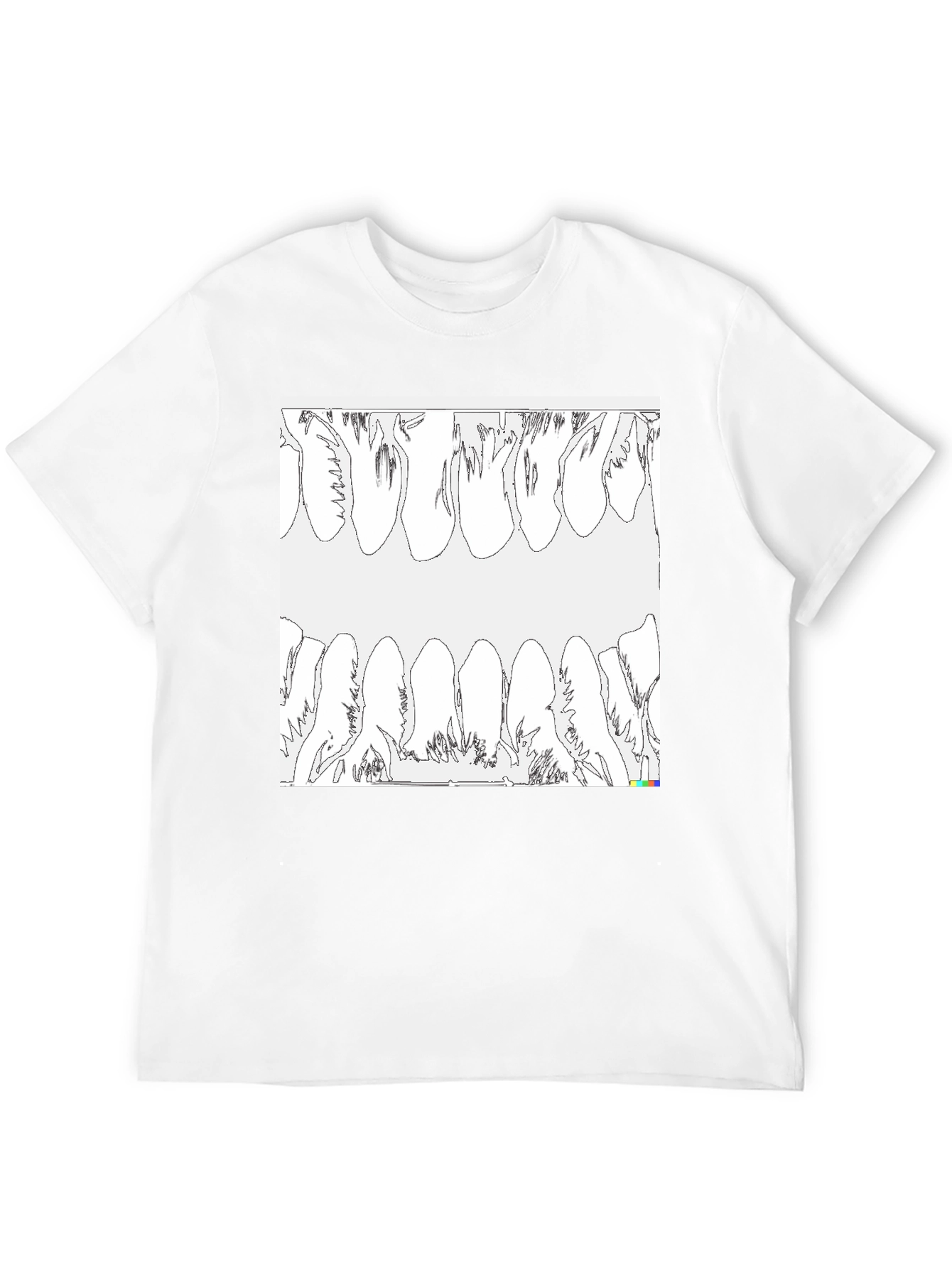 Black Unique Teeth Graphic T-Shirt view 12