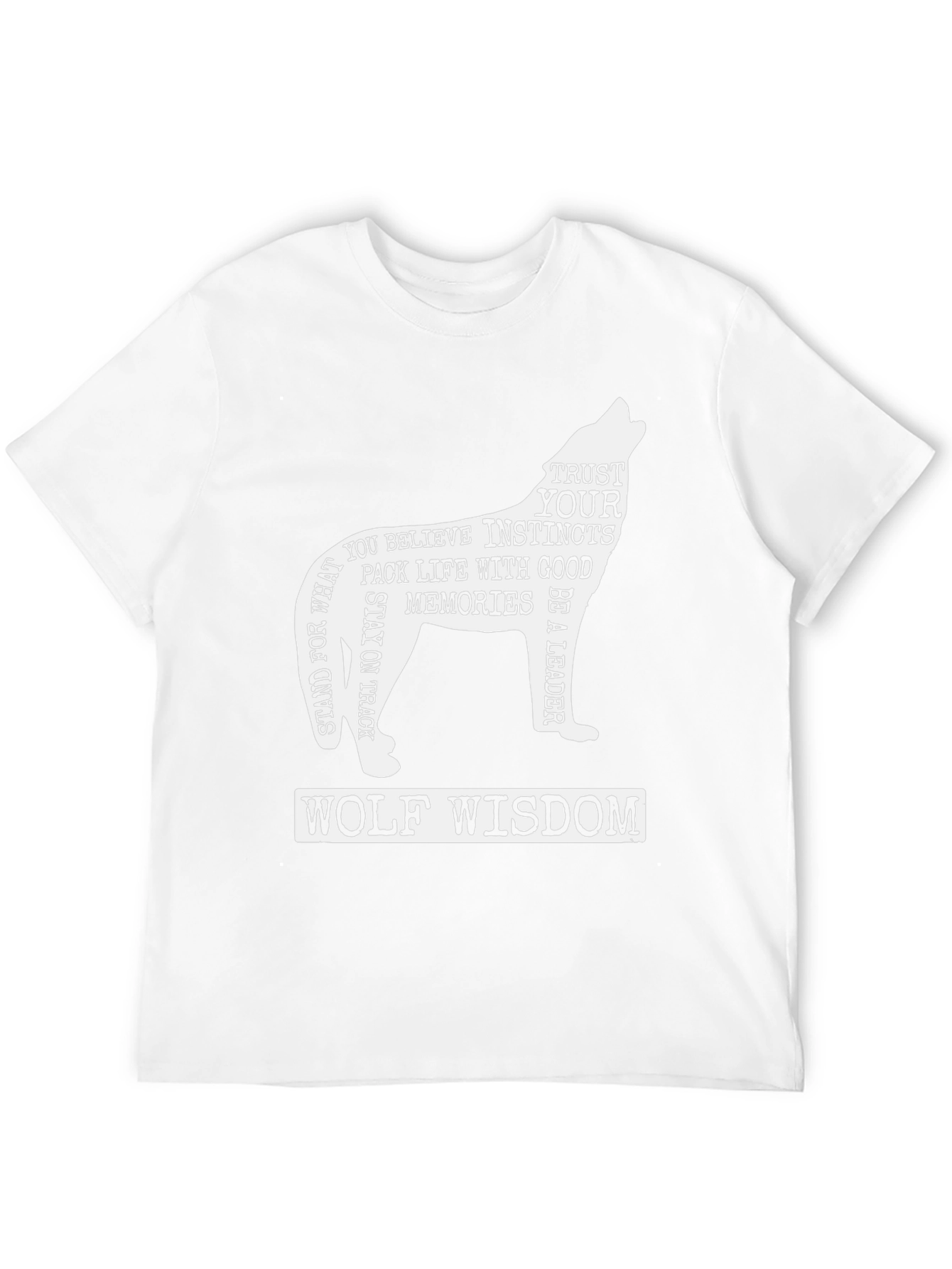 Black Wolf Wisdom T-Shirt - Inspirational Graphic Tee view 12