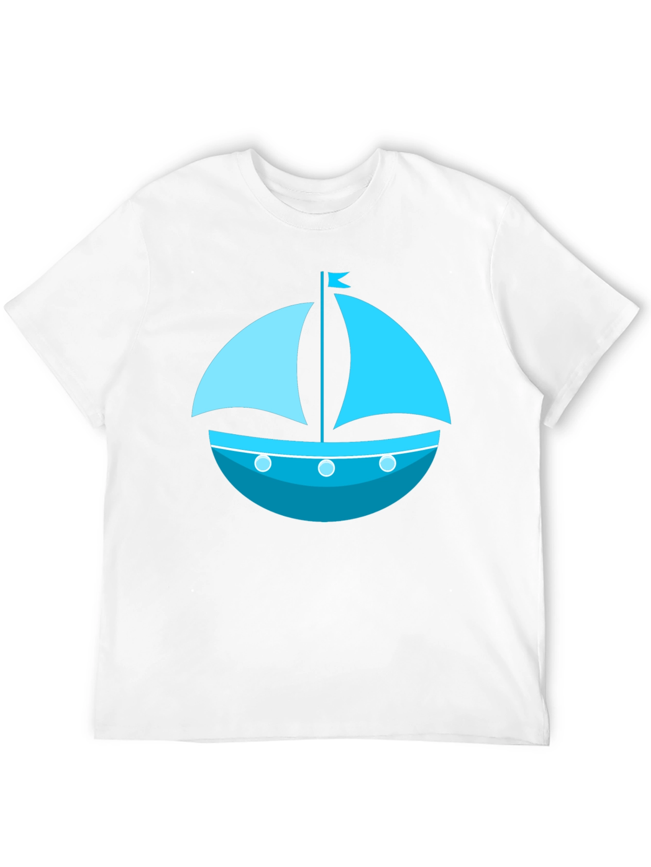 Black Nautical Sailboat Graphic Tee - Black Cotton Shirt view 12