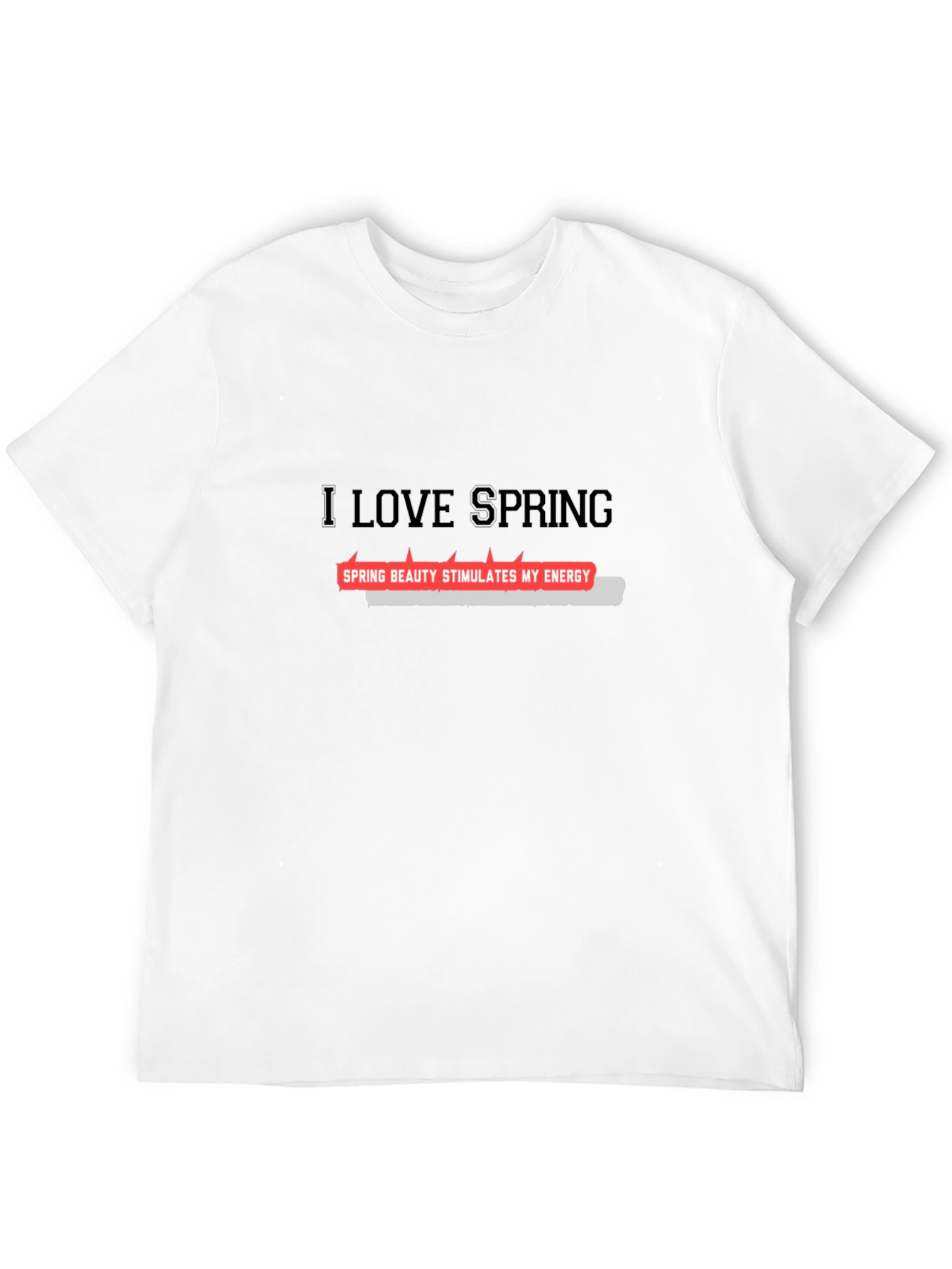 Black I Love Spring Black T-Shirt view 12