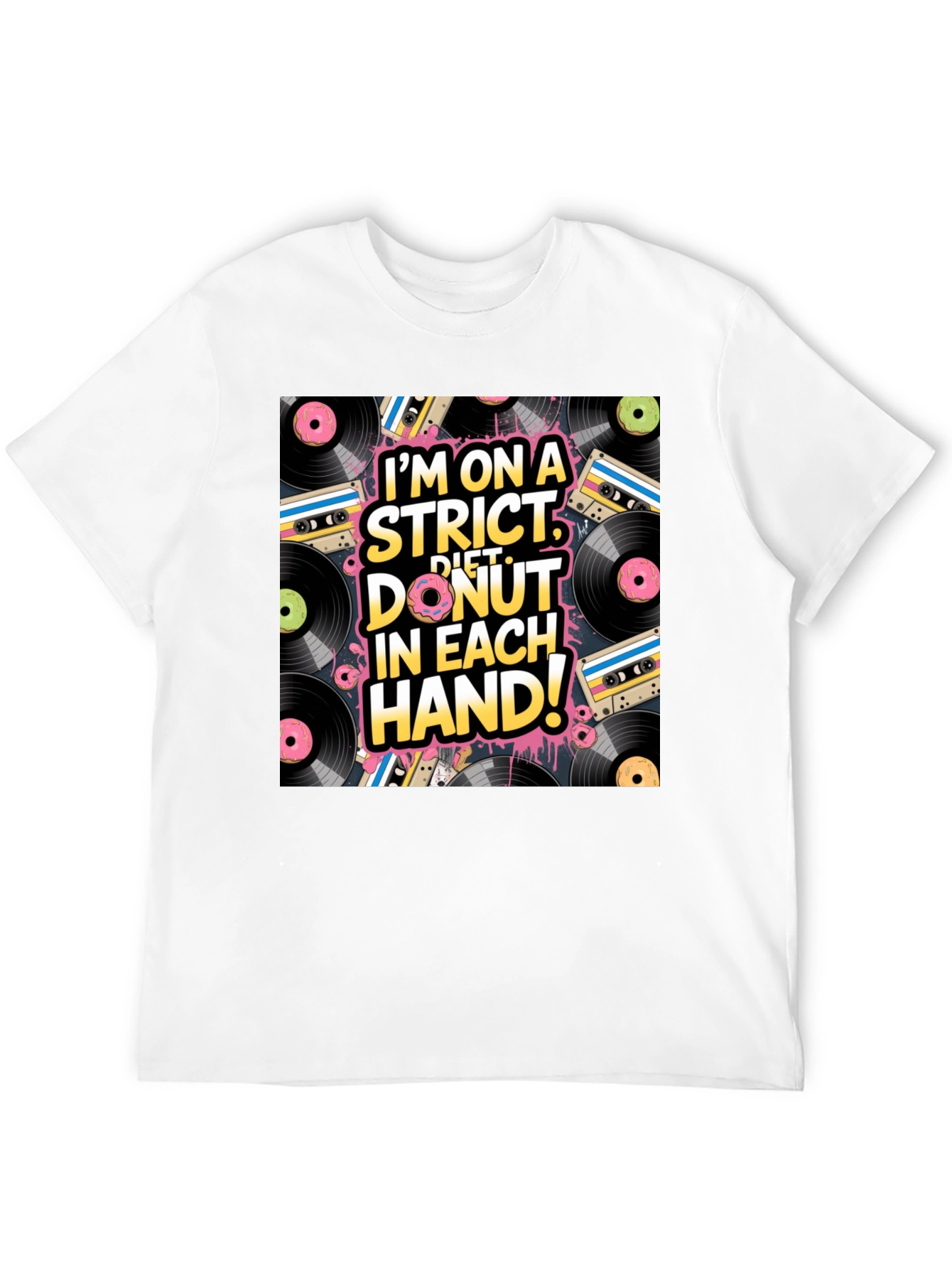 Black Donut Diet T-Shirt - Funny Graphic Tee view 12