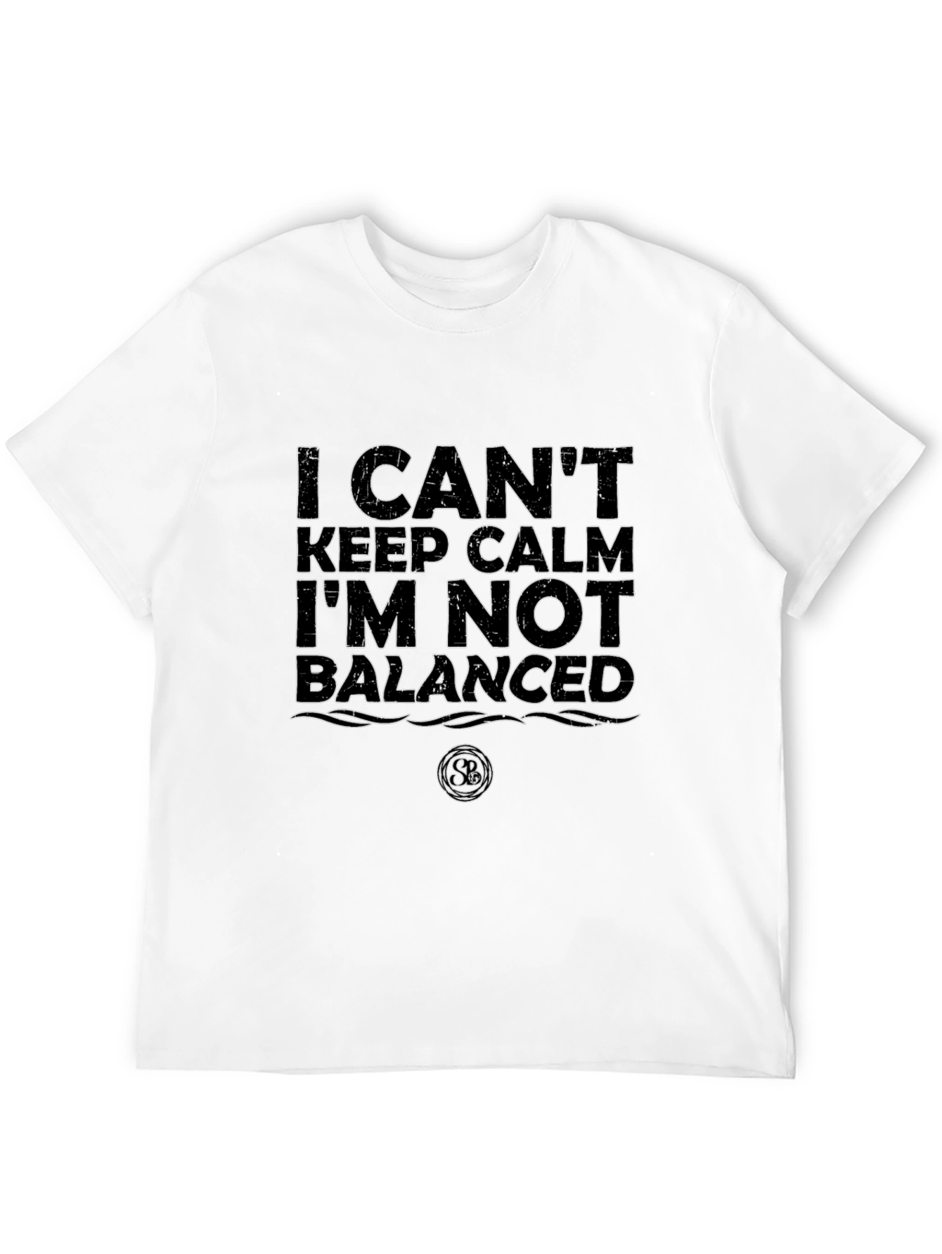 Black I Can't Keep Calm I'm Not Balanced Graphic Tee view 12