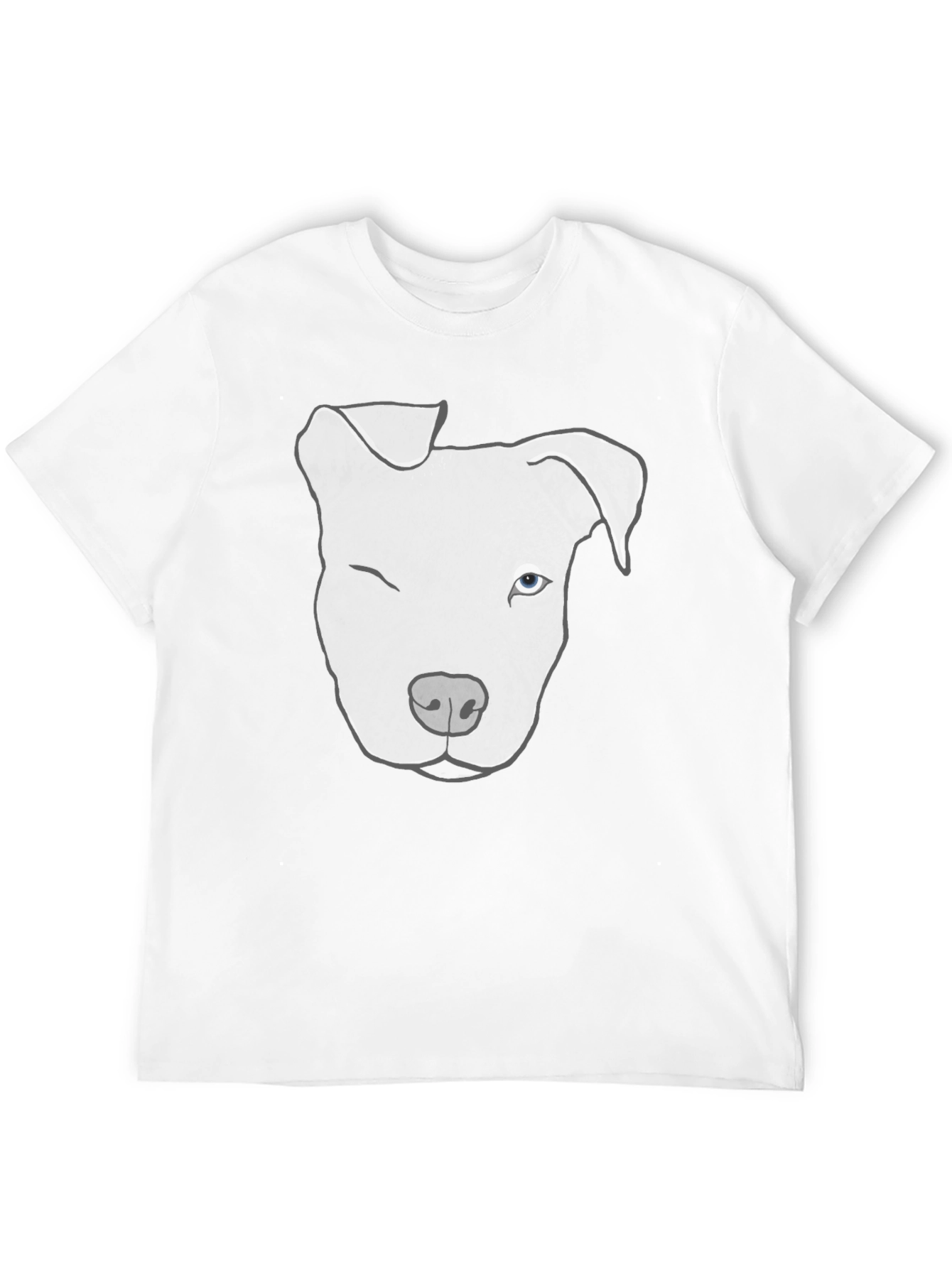 Black Winking Dog Graphic Tee - Cool Casual Style view 12