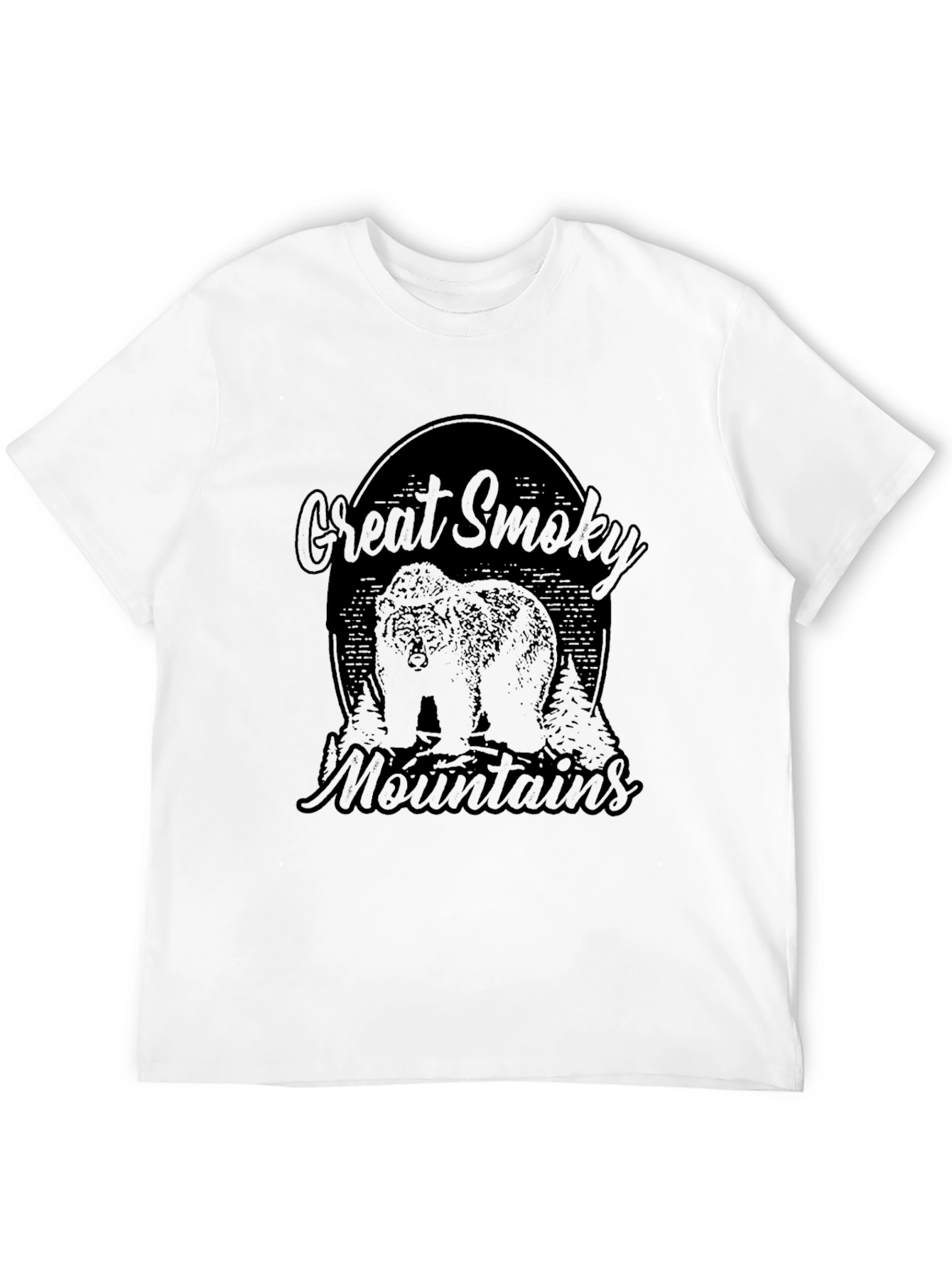 Black Great Smoky Mountains Bear Graphic T-Shirt view 12