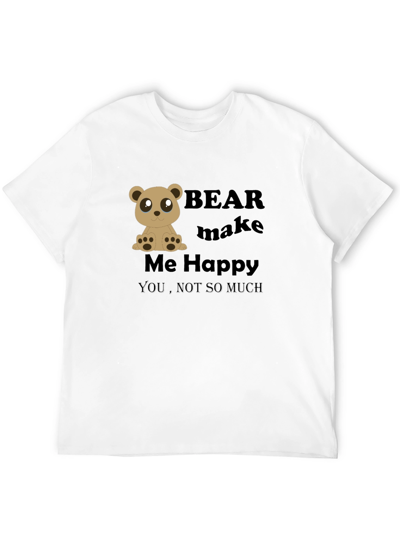 Black Bear Make Me Happy Black Graphic Tee view 12