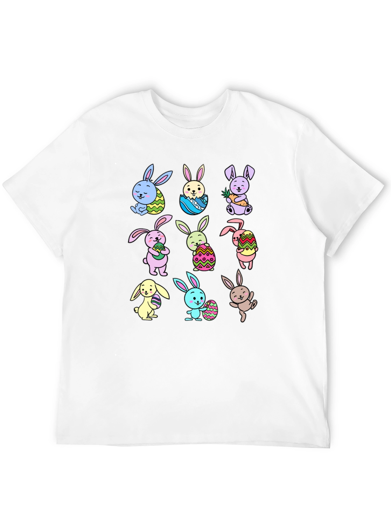 Black Easter Bunny T-Shirt Cute Rabbits view 12
