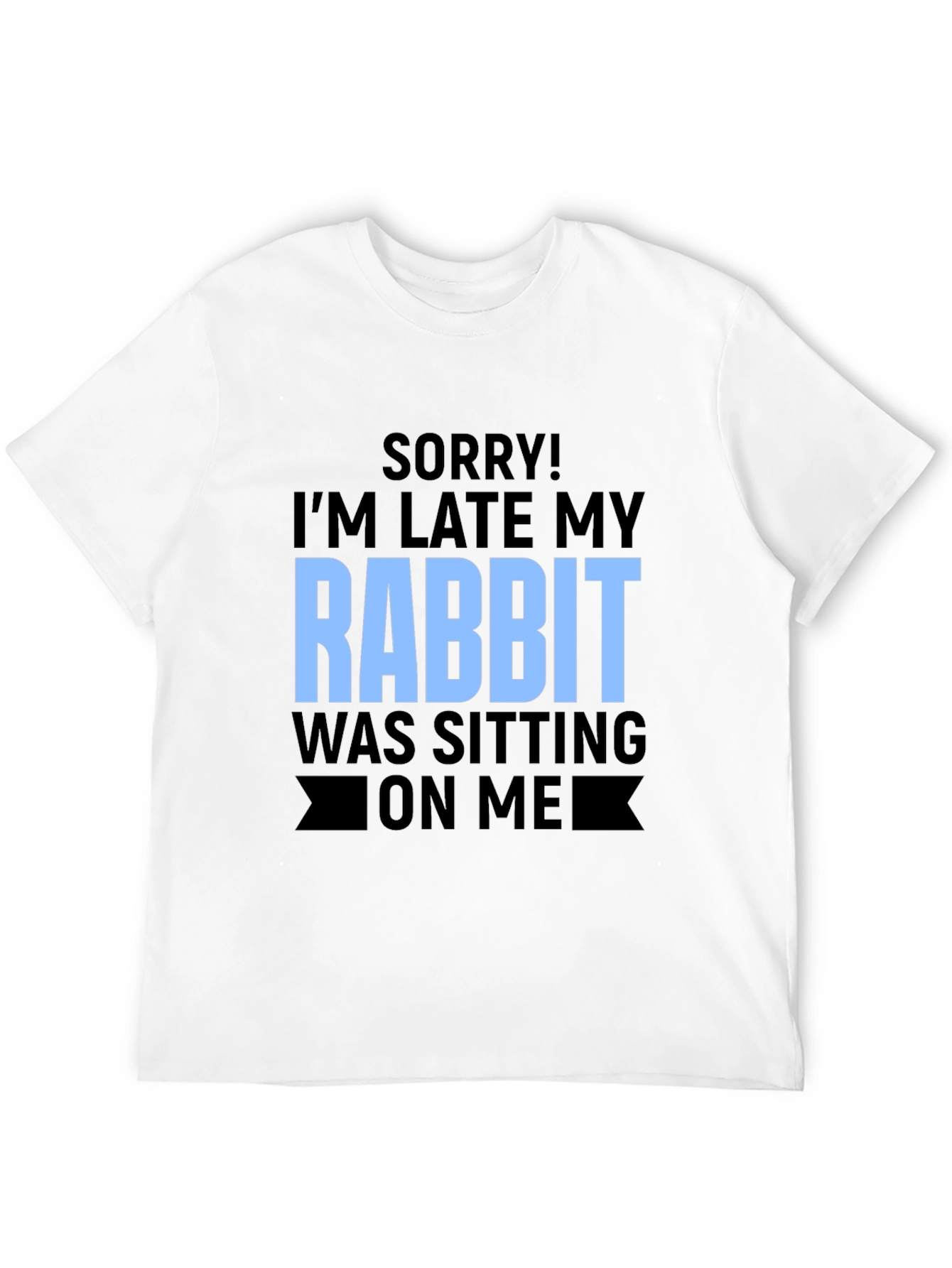 Black Rabbit Sitting T-Shirt, Funny Novelty Tee view 12
