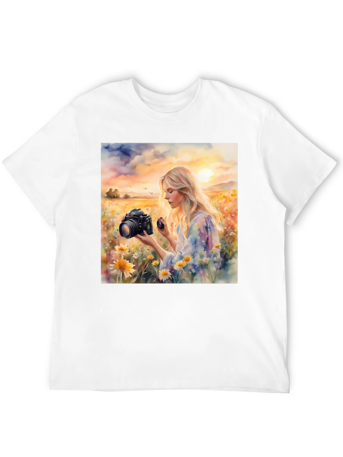 Black Woman Photographer Art Print Black T-Shirt view 12