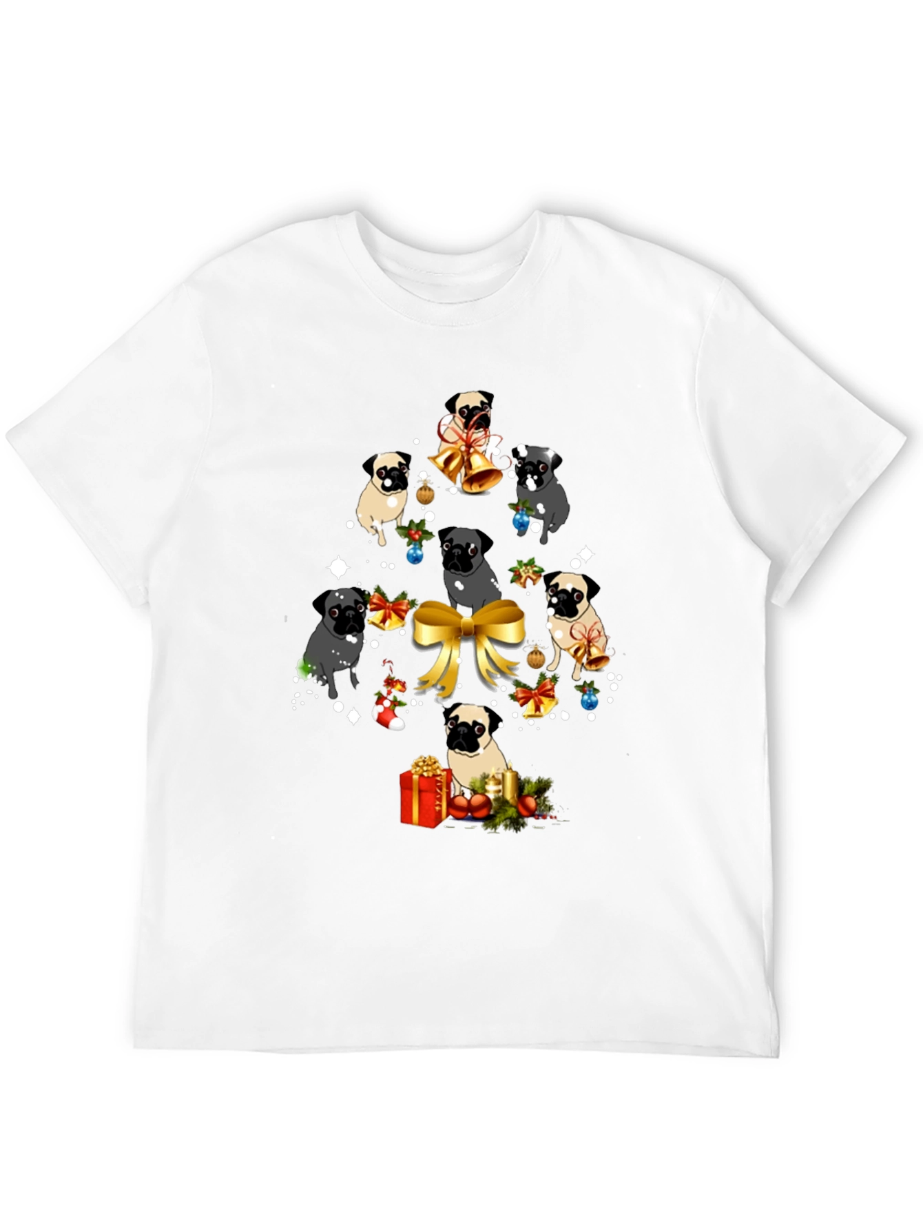 Pug Christmas Tree Graphic Tee - 12