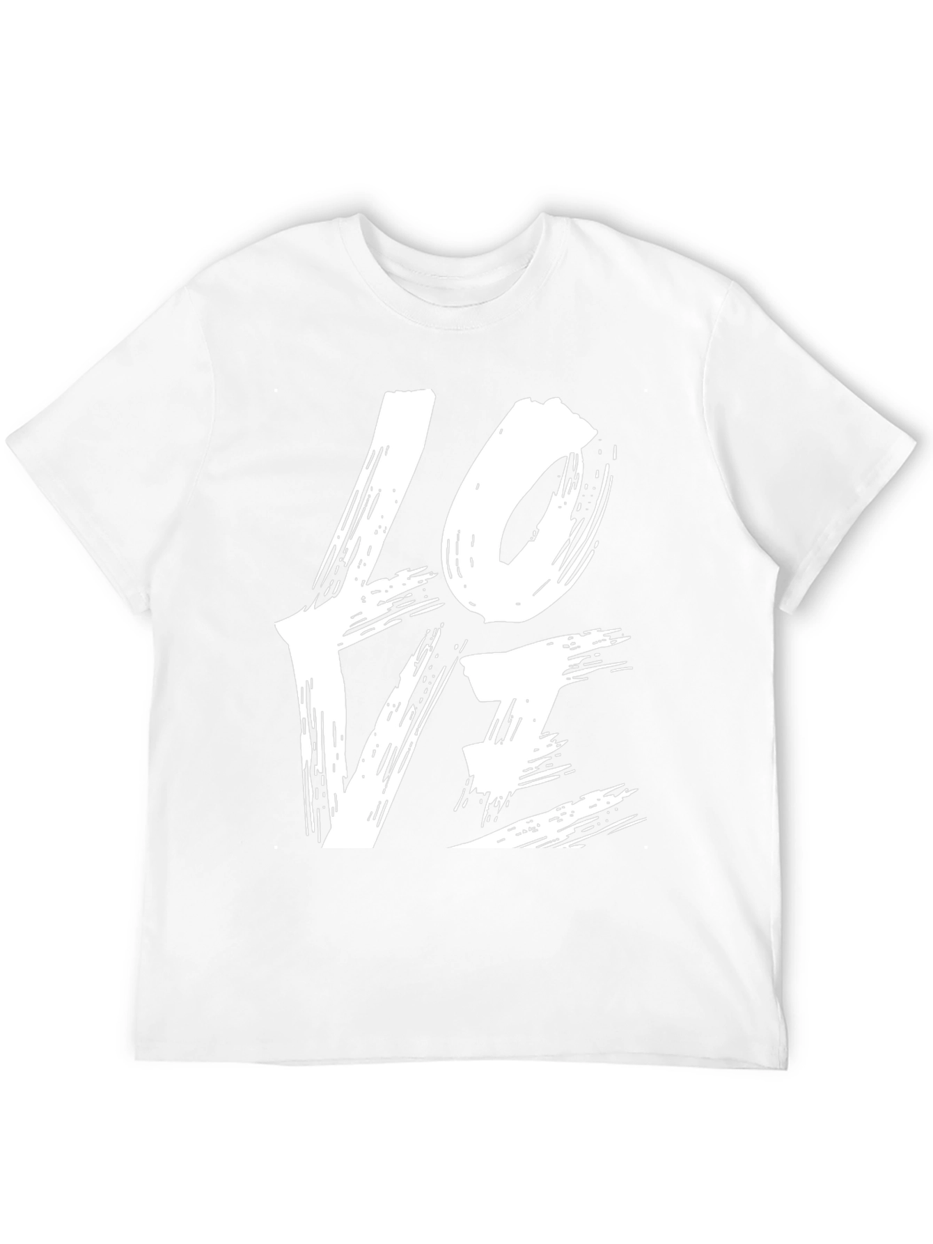 Black Love Brushstroke Graphic Tee - Black Casual Shirt view 12