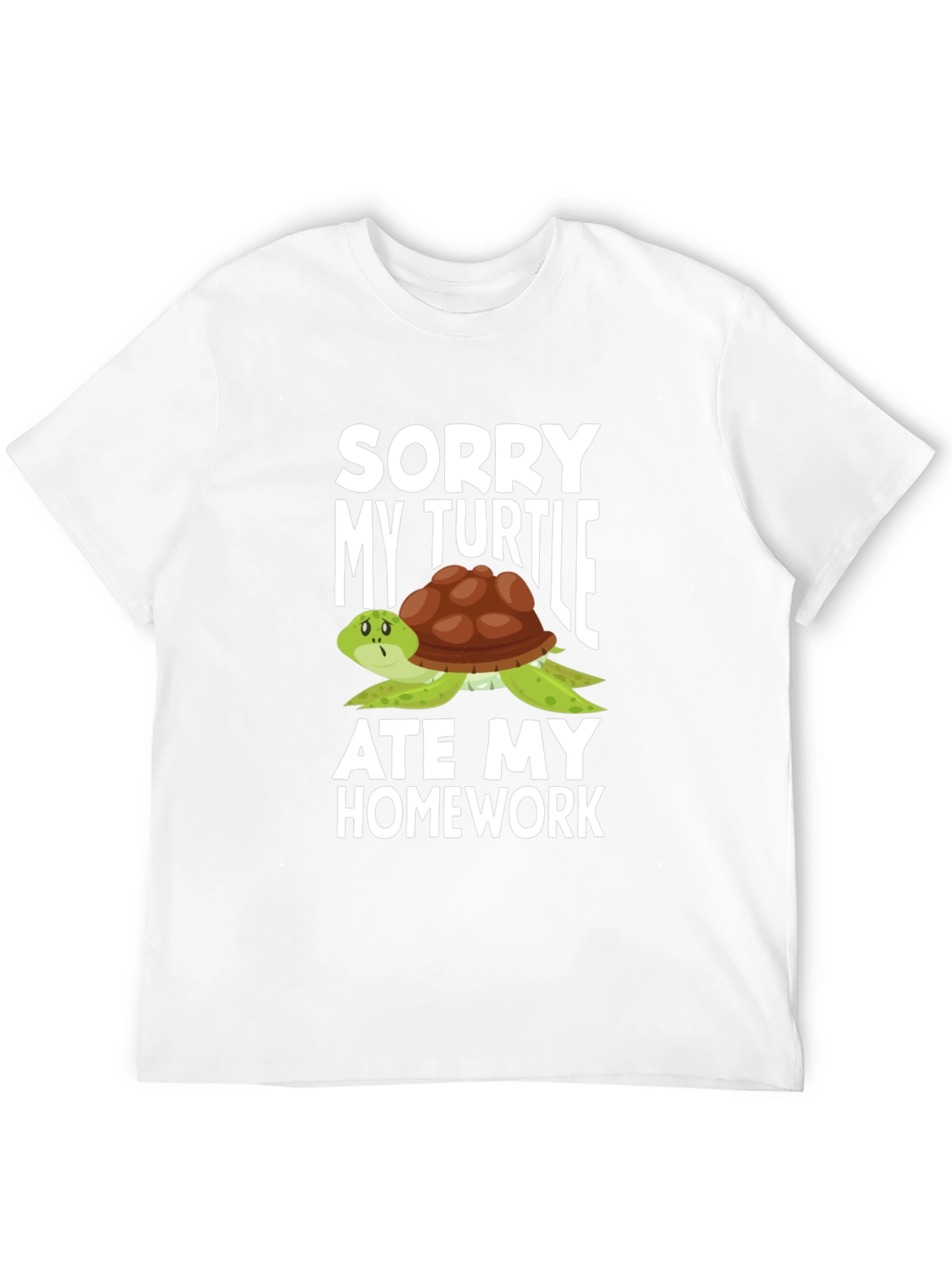 Black Sorry My Turtle Ate My Homework T-Shirt view 12