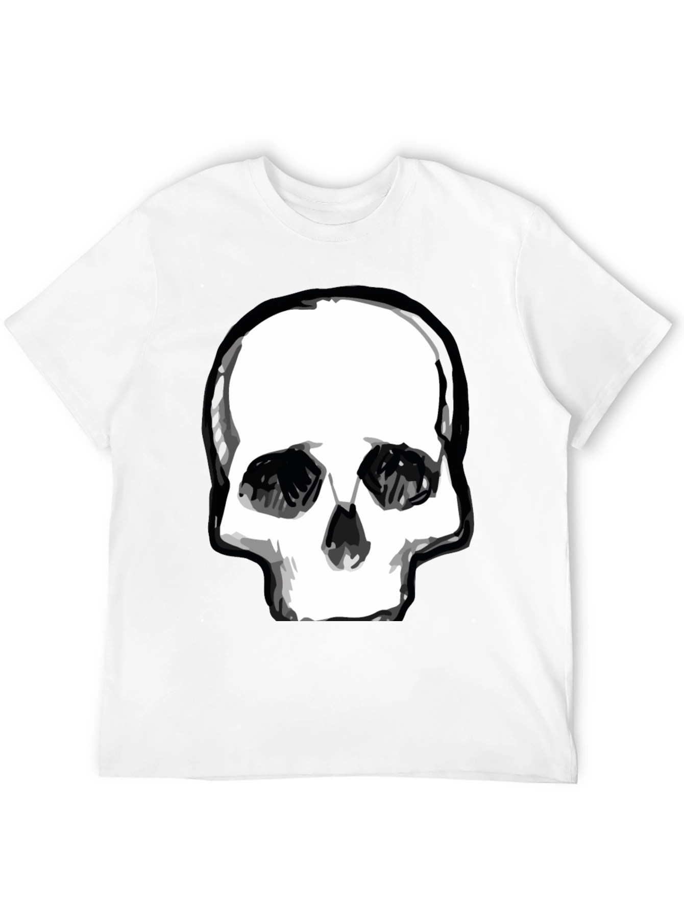 Black Skull Graphic Print Black T-Shirt view 12