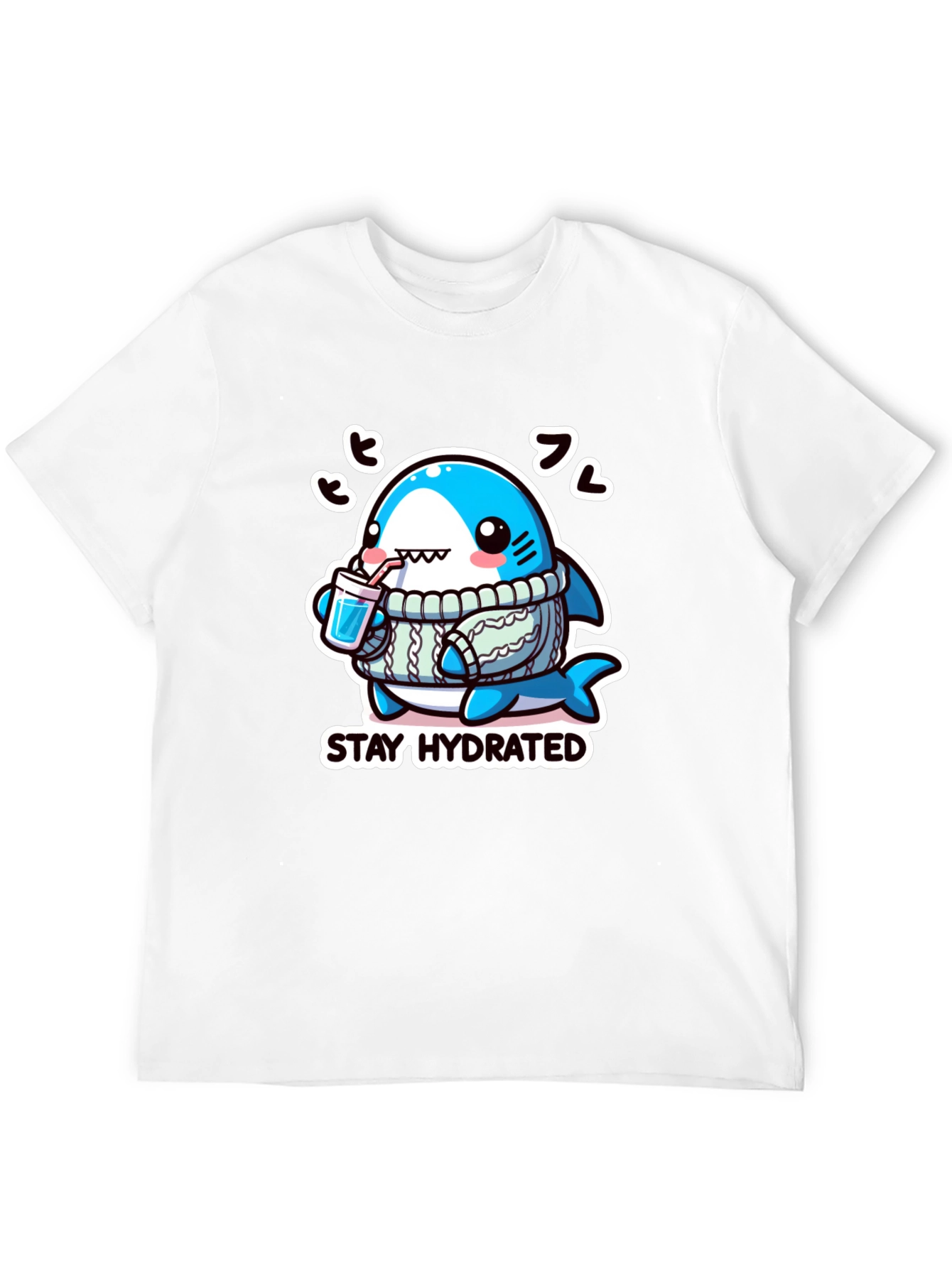 Black Stay Hydrated Shark Graphic Tee view 12