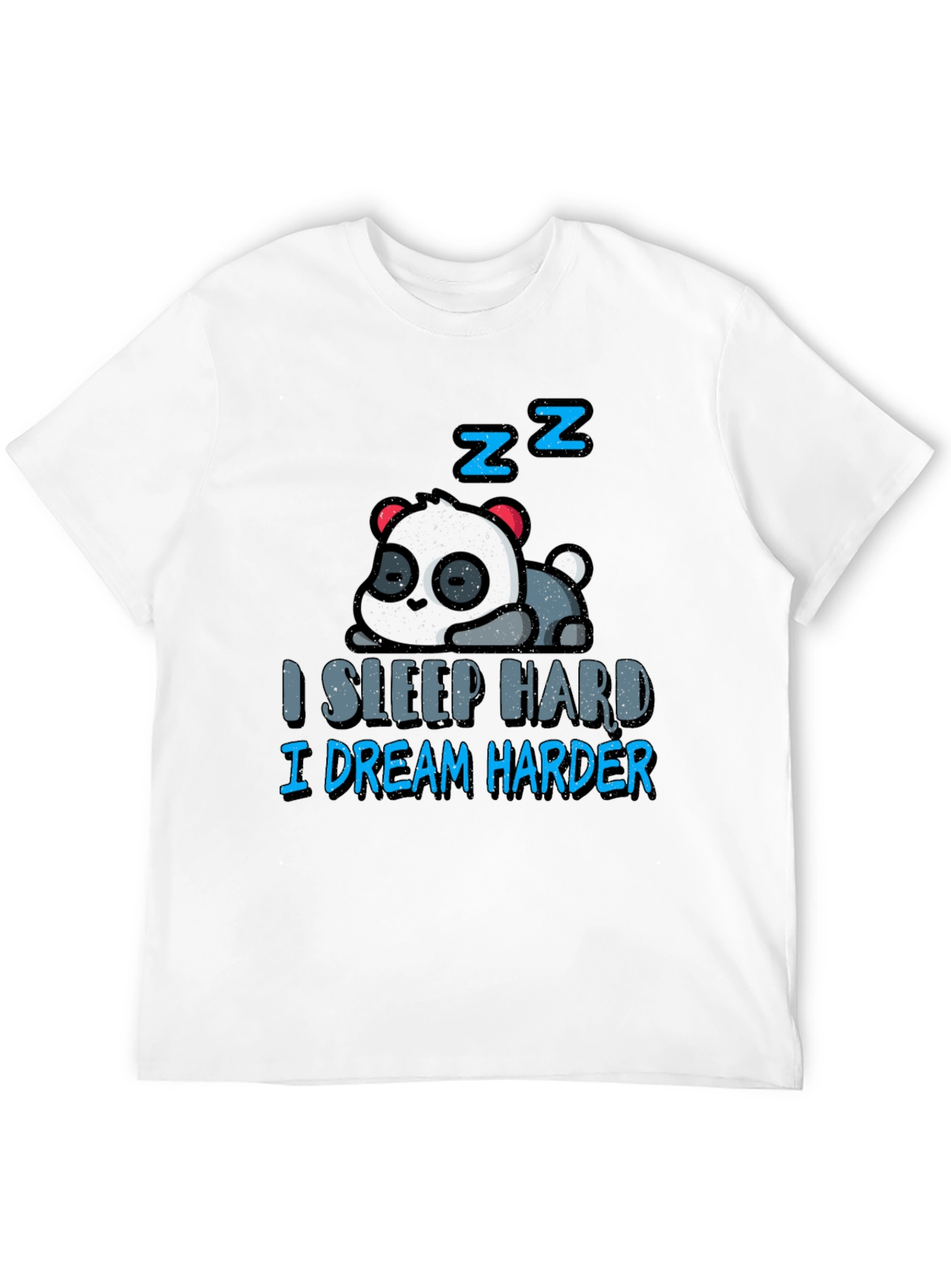 Black Sleepy Panda T-Shirt - I Sleep Hard, I Dream Harder view 12