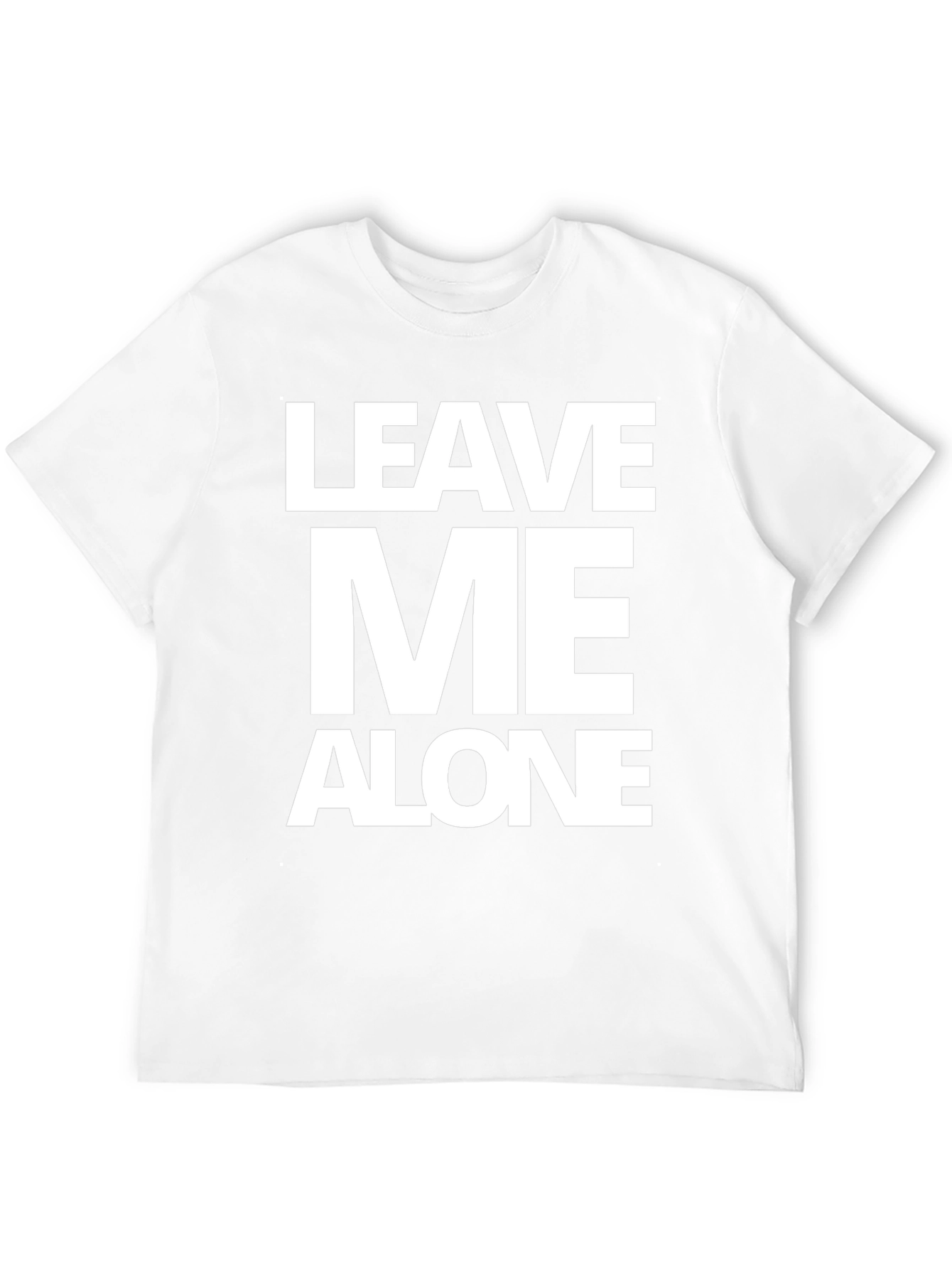 Black Leave Me Alone Graphic Tee - Black Cotton T-Shirt view 12