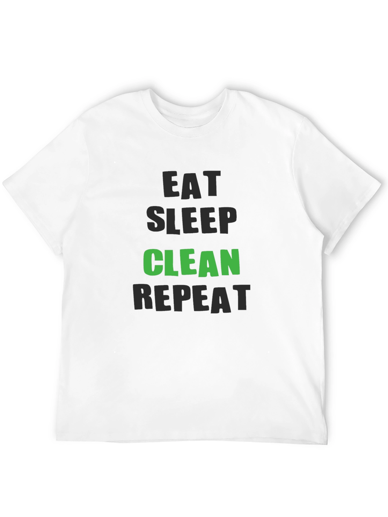 Black Eat Sleep Clean Repeat - Funny Cleaning T-Shirt view 12