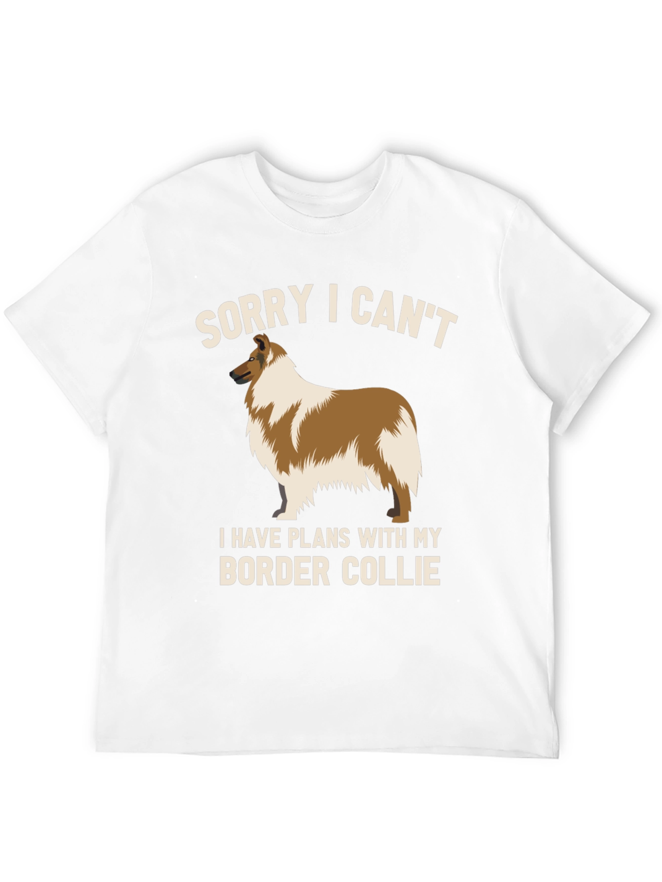 Black Sorry I Can't Border Collie T-Shirt view 12