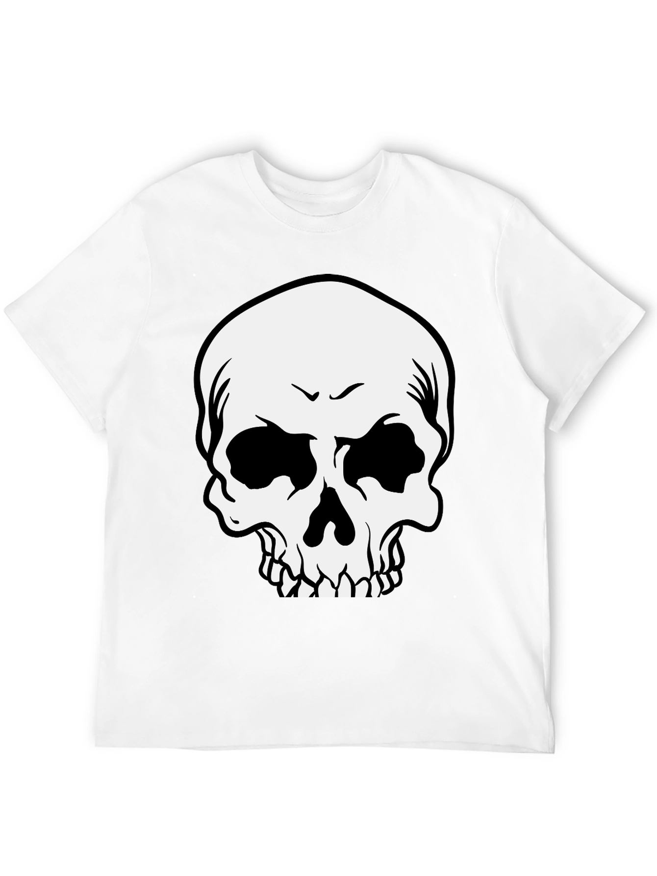 Black Skull Graphic Print Black T-Shirt view 12