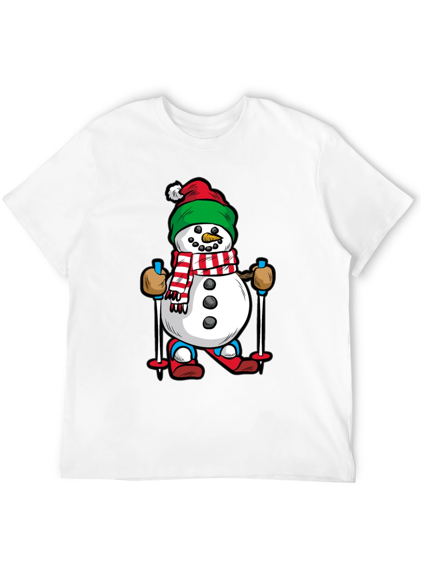 Black Snowman Skiing Graphic Tee - Holiday Cheer view 12