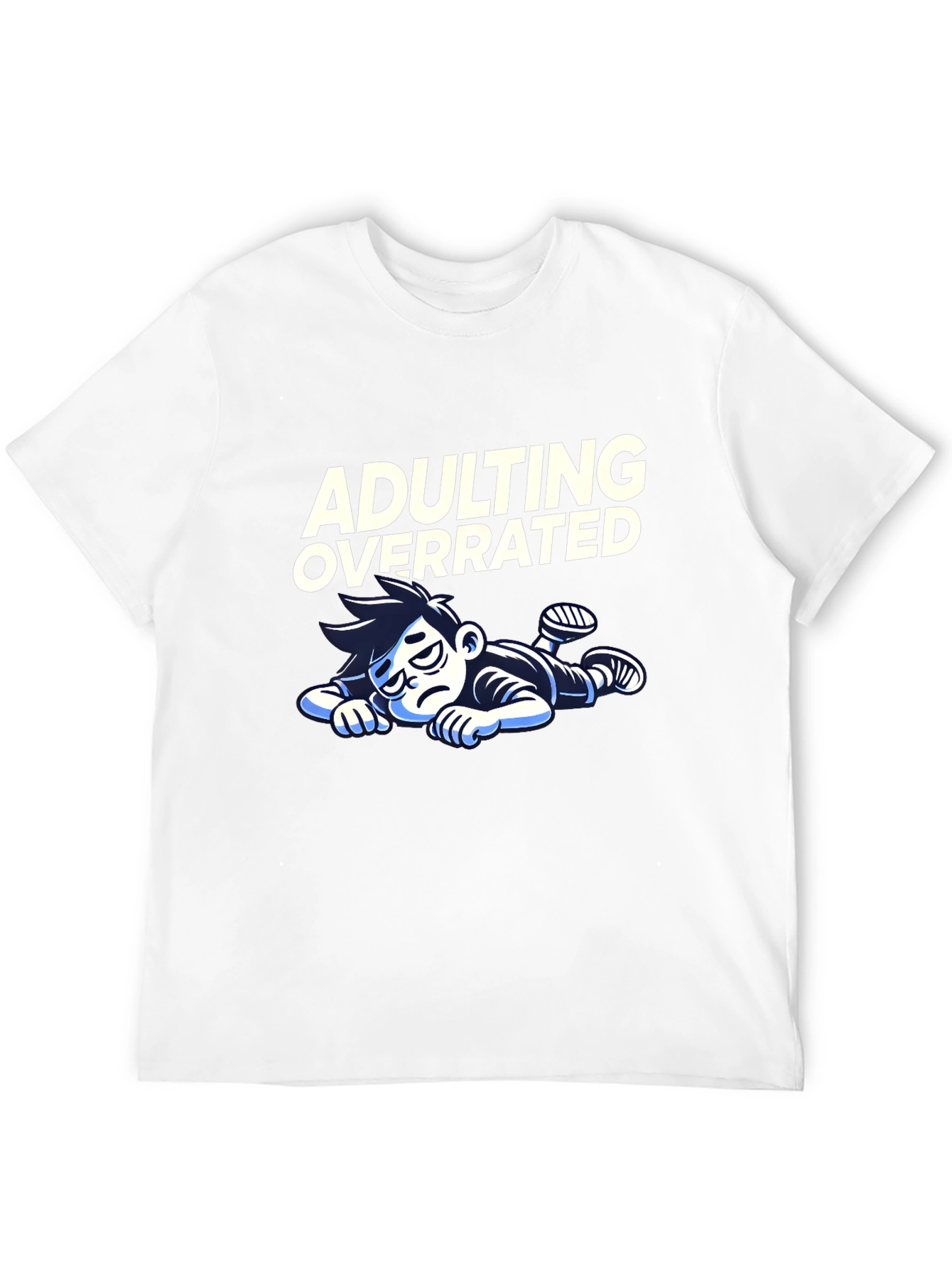 Black Adulting Overrated Graphic T-Shirt - Black view 12
