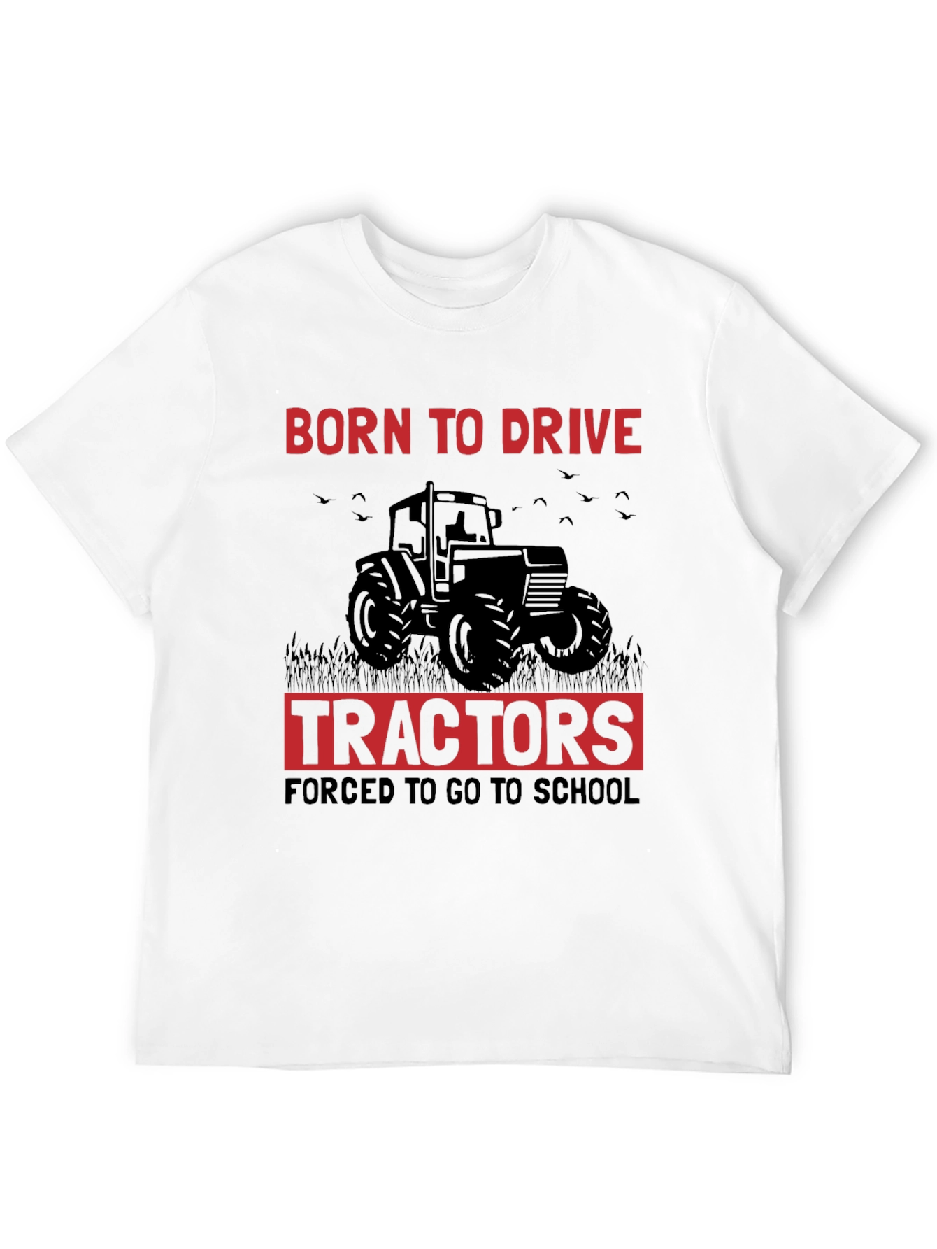 Black Born to Drive Tractors Men's Graphic Tee view 12