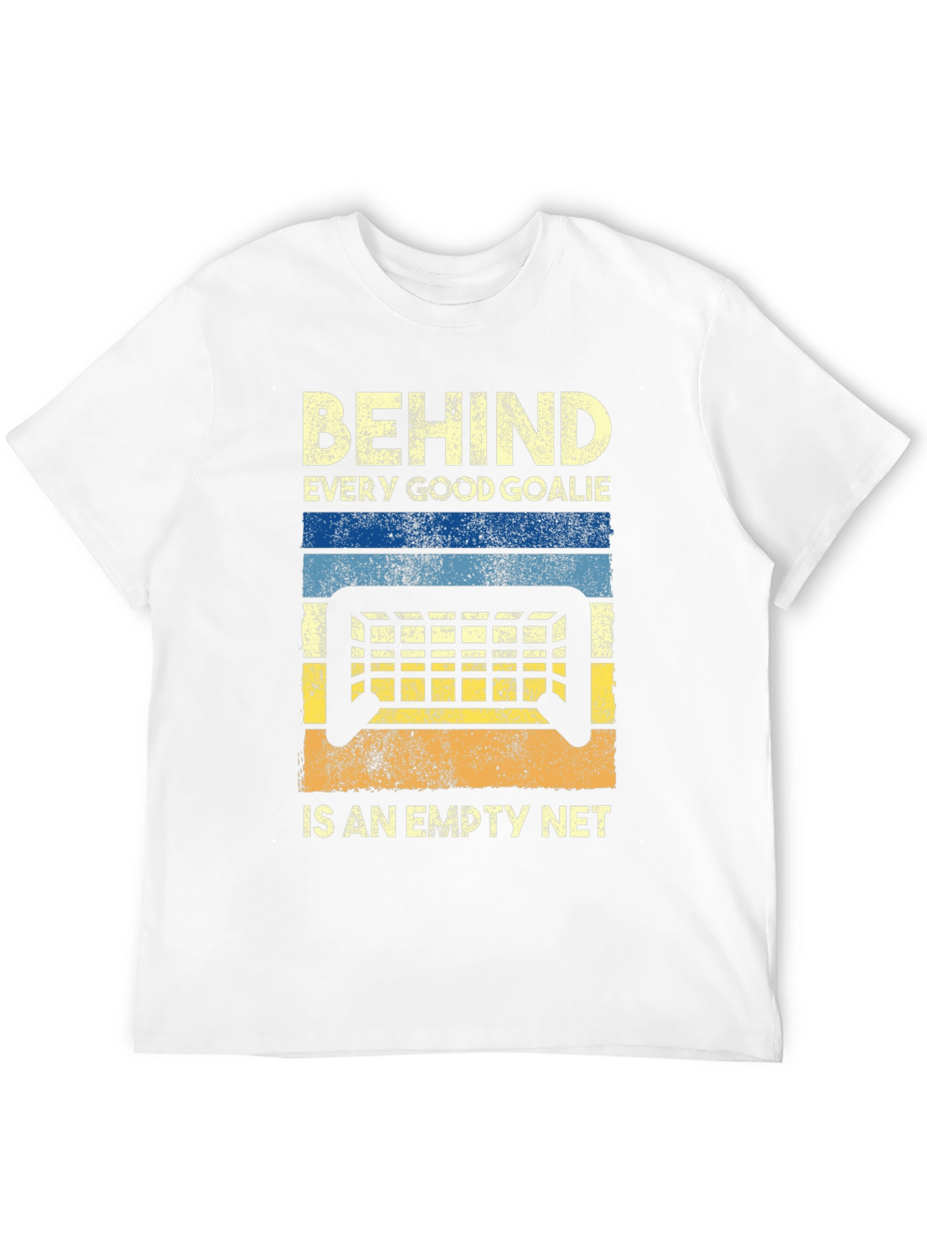 Black Funny Hockey Goalie Empty Net Graphic T-Shirt view 12