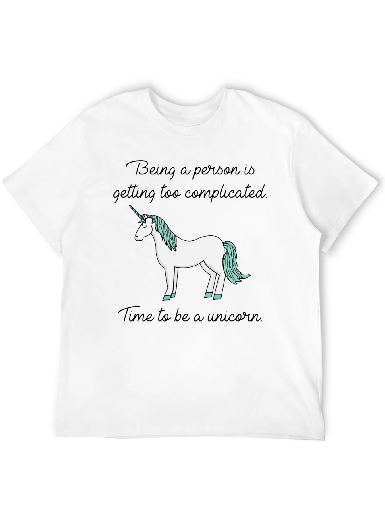 Black Unicorn T-Shirt - Complicated Person Solution view 12