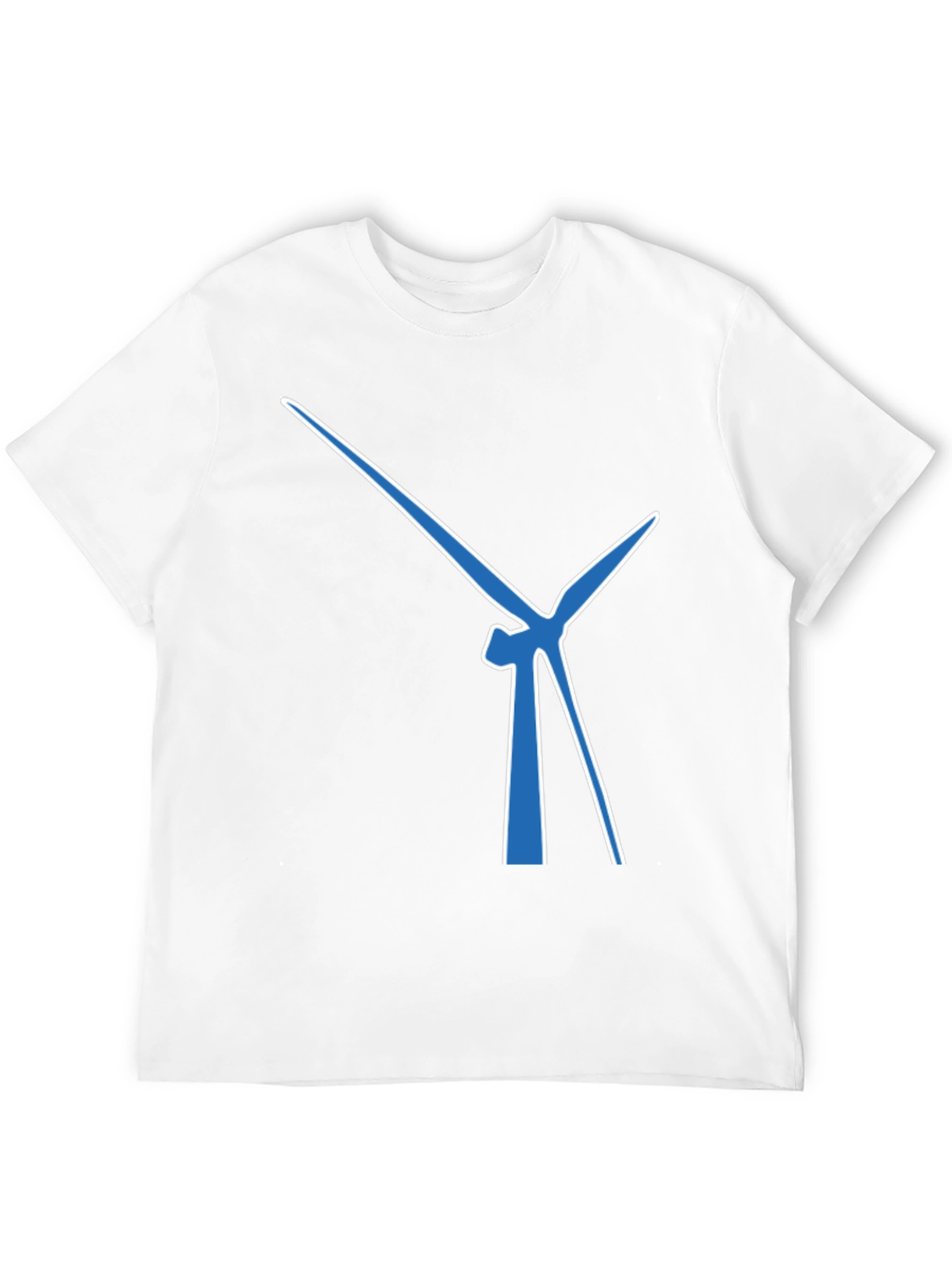 Black Wind Turbine Graphic Tee - Modern Blue Design view 12