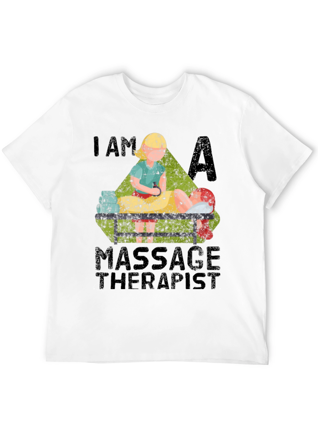 Black Massage Therapist T-Shirt - Unisex view 12