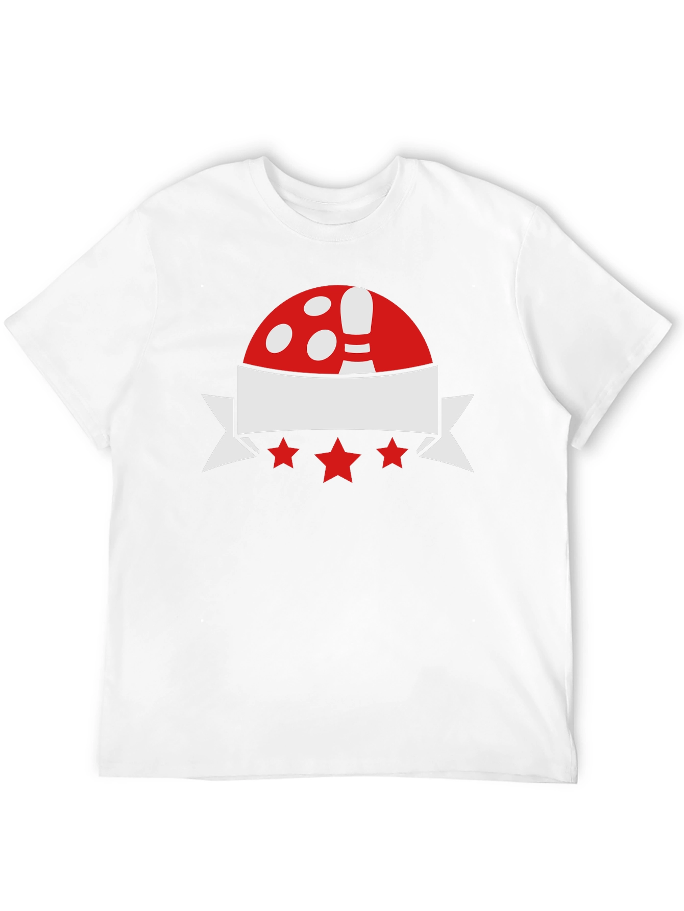Black Bowling T-Shirt: Red, White & Star Design view 12