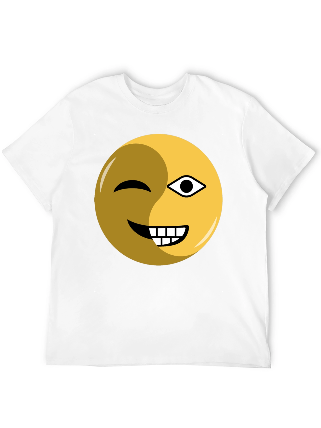 Black Winking Emoji Graphic Tee - Black Cotton Blend view 12